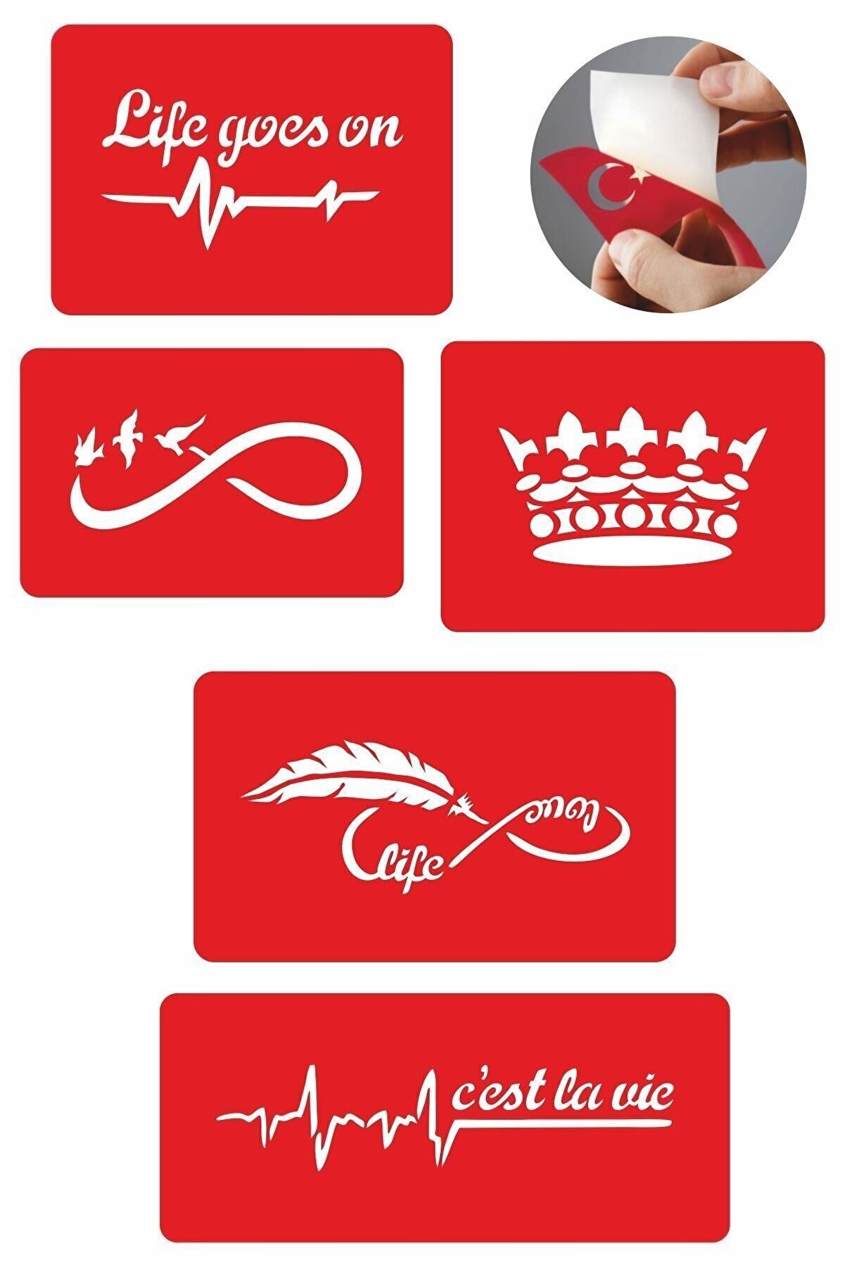 Ai̇rbrush Tattoo Hayatınızı Taçlandırın 5 Adet Geçi̇ci̇ Dövme Kına Şablonu