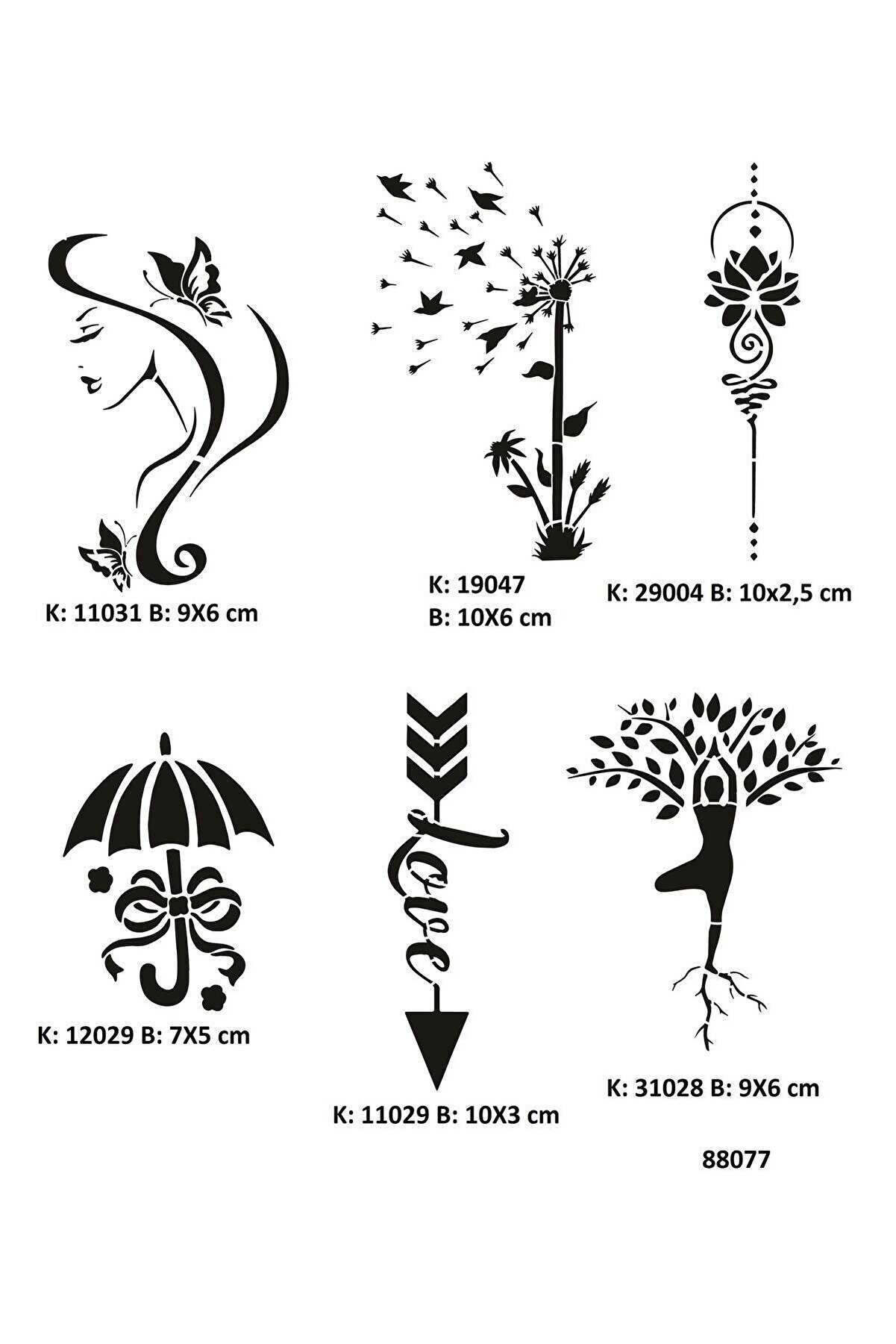 Ai̇rbrush Tattoo Zari̇f Kadın Geçi̇ci̇ Dövme Kalıpları Seti̇ Spreysi̇z