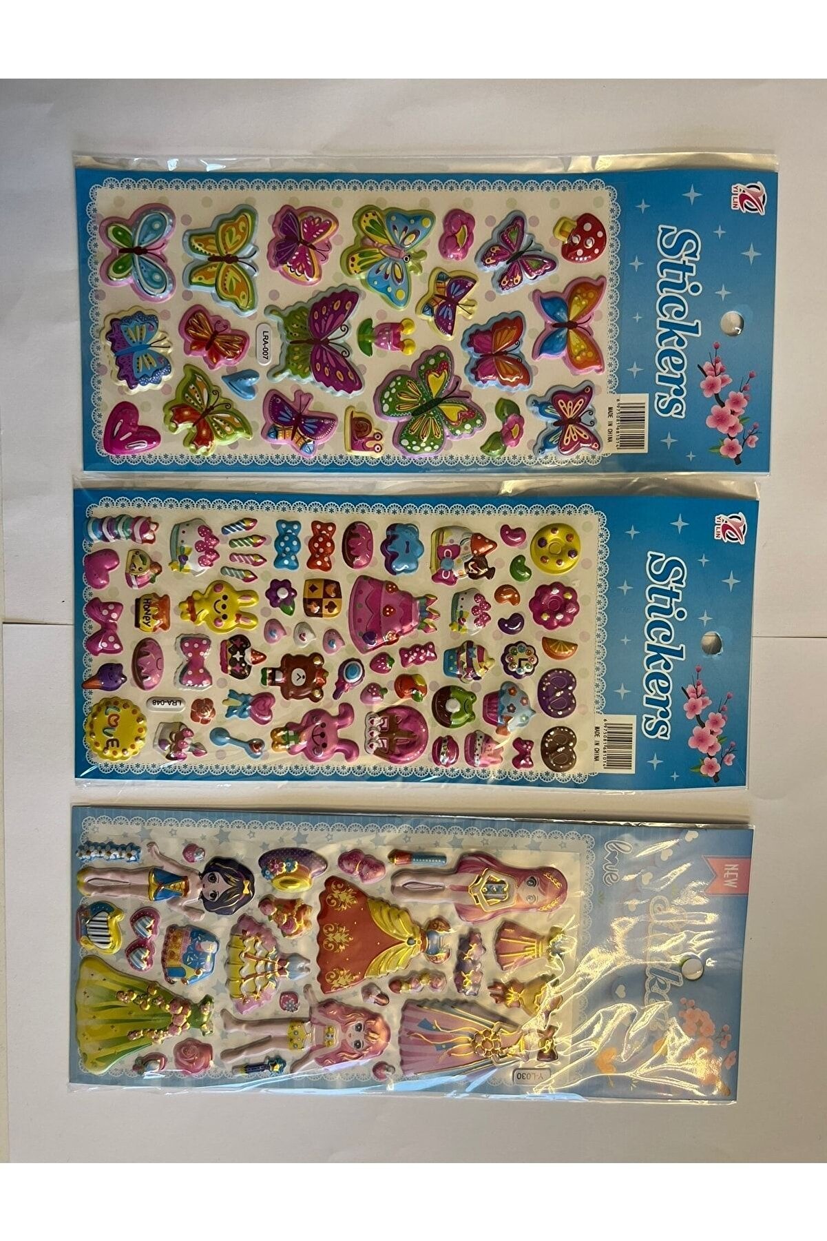 Ai̇rbrush Tattoo Eği̇ti̇ci̇ Çocuk Sti̇cker Eti̇ket Oyunu 3 Kartela Bi̇rden Kelebek Parti̇ Ve Prenses Seri̇si̇