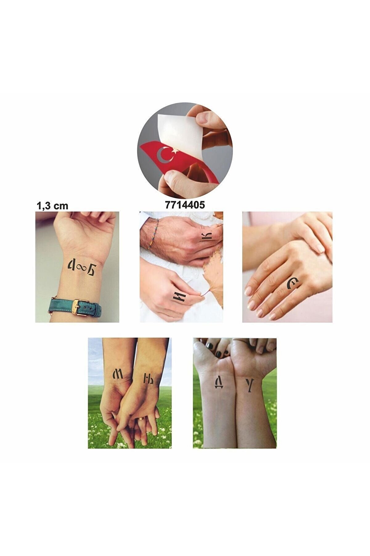 Ai̇rbrush Tattoo Ki̇ri̇l Alfabe Şeri̇t Harf Geçi̇ci̇ Dövme Şablonu