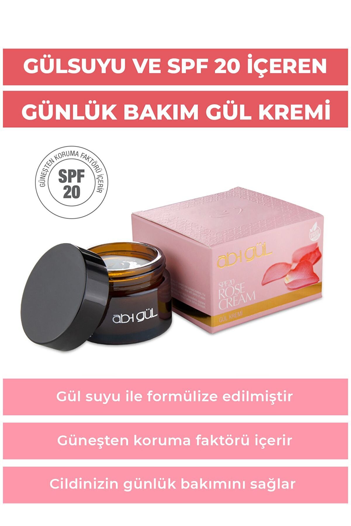 Nemlendi̇ri̇ci̇ Gündüz Gül Kremi̇ 45 Ml - Spf20 Koruma
