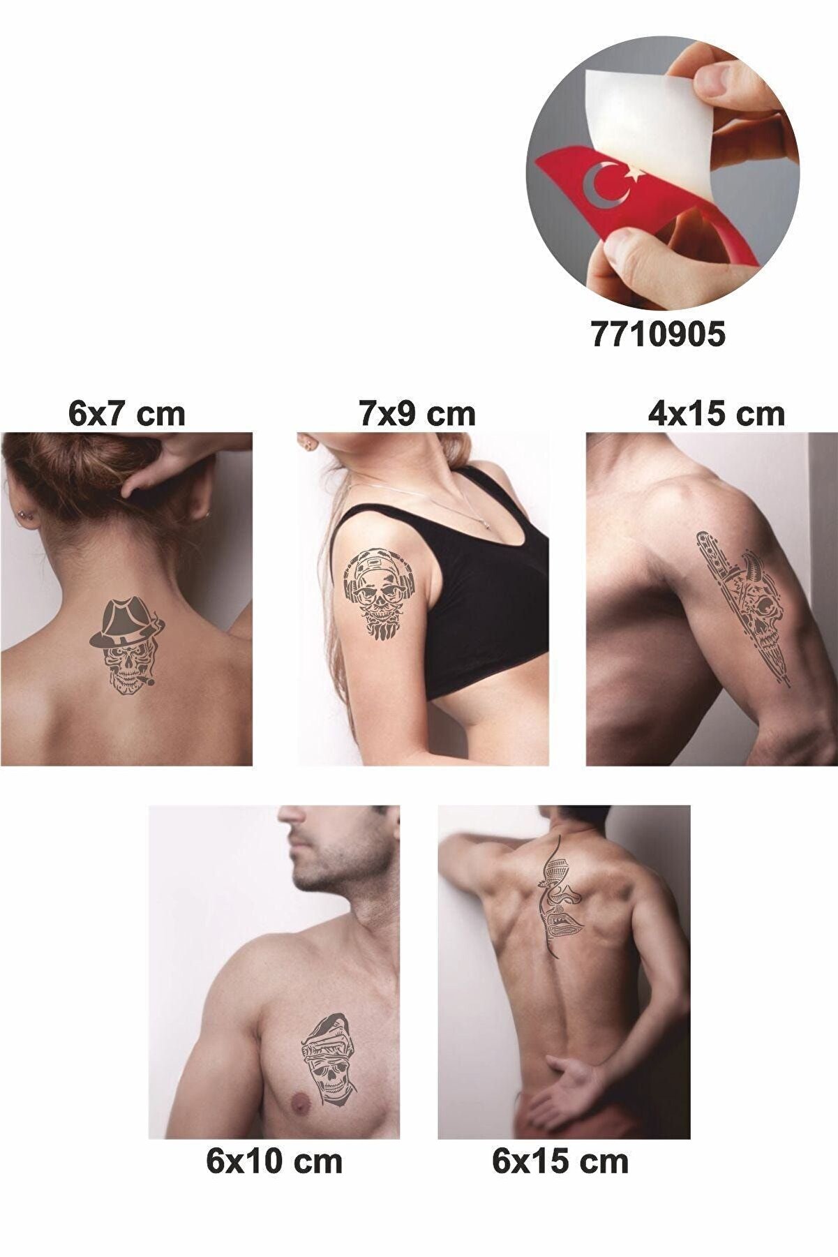 Ai̇rbrush Tattoo Korkusuz Kuru Kafa Modeller D&ouml;vme Şablonu Kına Deseni̇