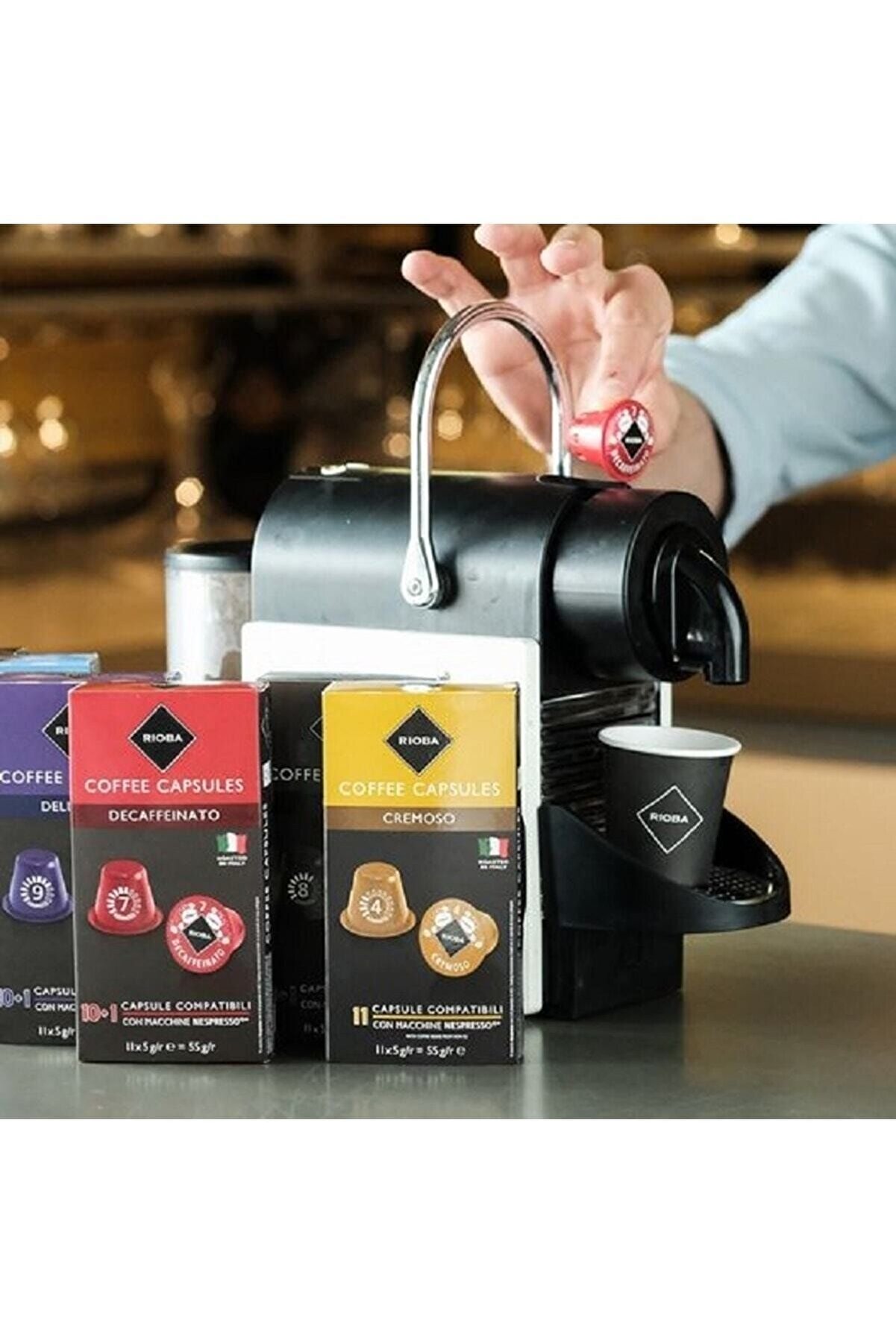 Ri̇oba Kapsül Kahve Decaffei̇nato Zengi̇n Aroma Ve Kremalı Tat 11 Adet Kafei̇nsi̇z Kapsül Kahve