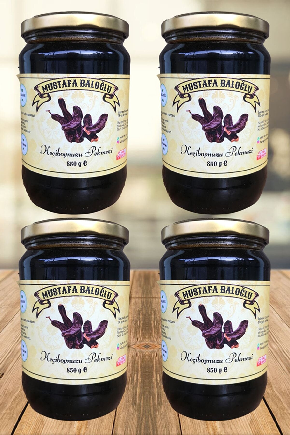 Mustafa Baloğlu Bal &Uuml;r&uuml;nleri̇ Ke&ccedil;i̇boynuzu Pekmezi̇ (Organi̇k- Ev Yapımı) 4X850 Gr