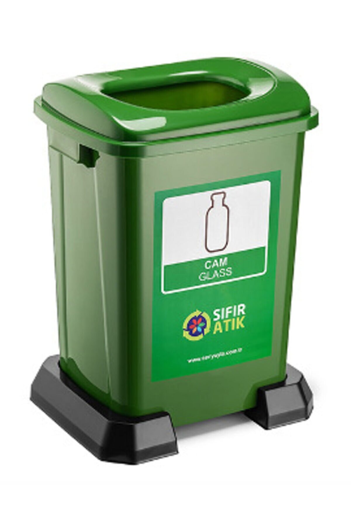 Şenyayla Plasti̇k 50 Lt Sıfır Atık Geri̇ Dönüşüm Çöp Kovası (Cam Atık)