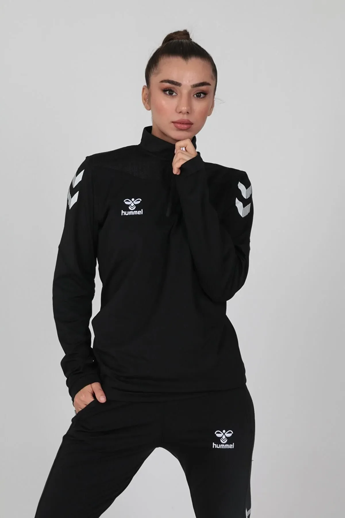 Hummel Oregon Antrenman Eşofman Üstü Si̇yah