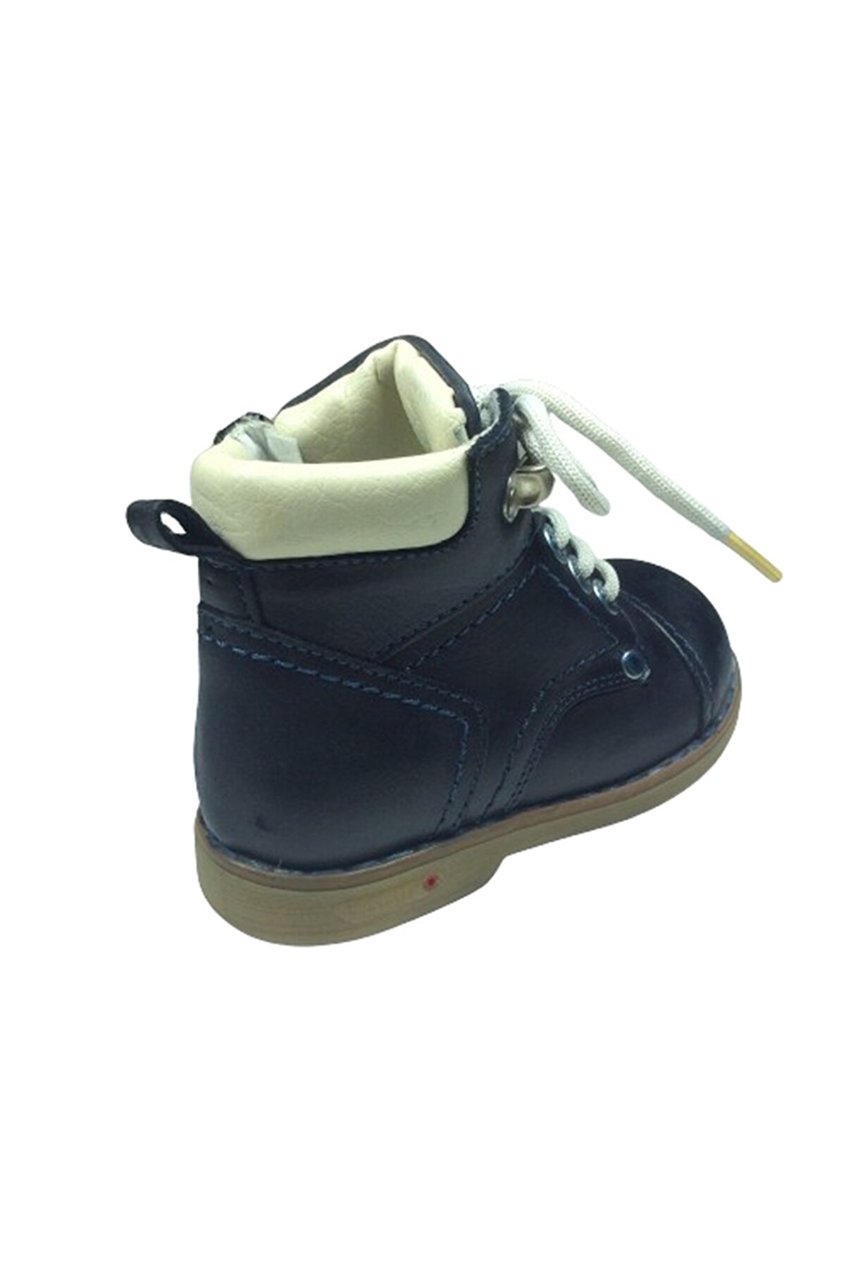 1005 Erkek Çocuk Bot Laci̇vert Süet Bağcıklı Fermuarlı Deri̇ Anatomi̇k