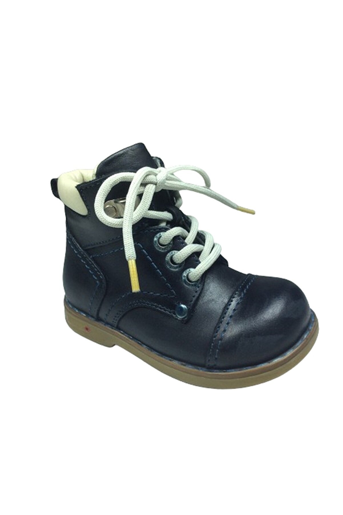OrtopedikAL 1005 Erkek Çocuk Bot Lacivert Süet Bağcıklı Fermuarlı Deri Anatomik