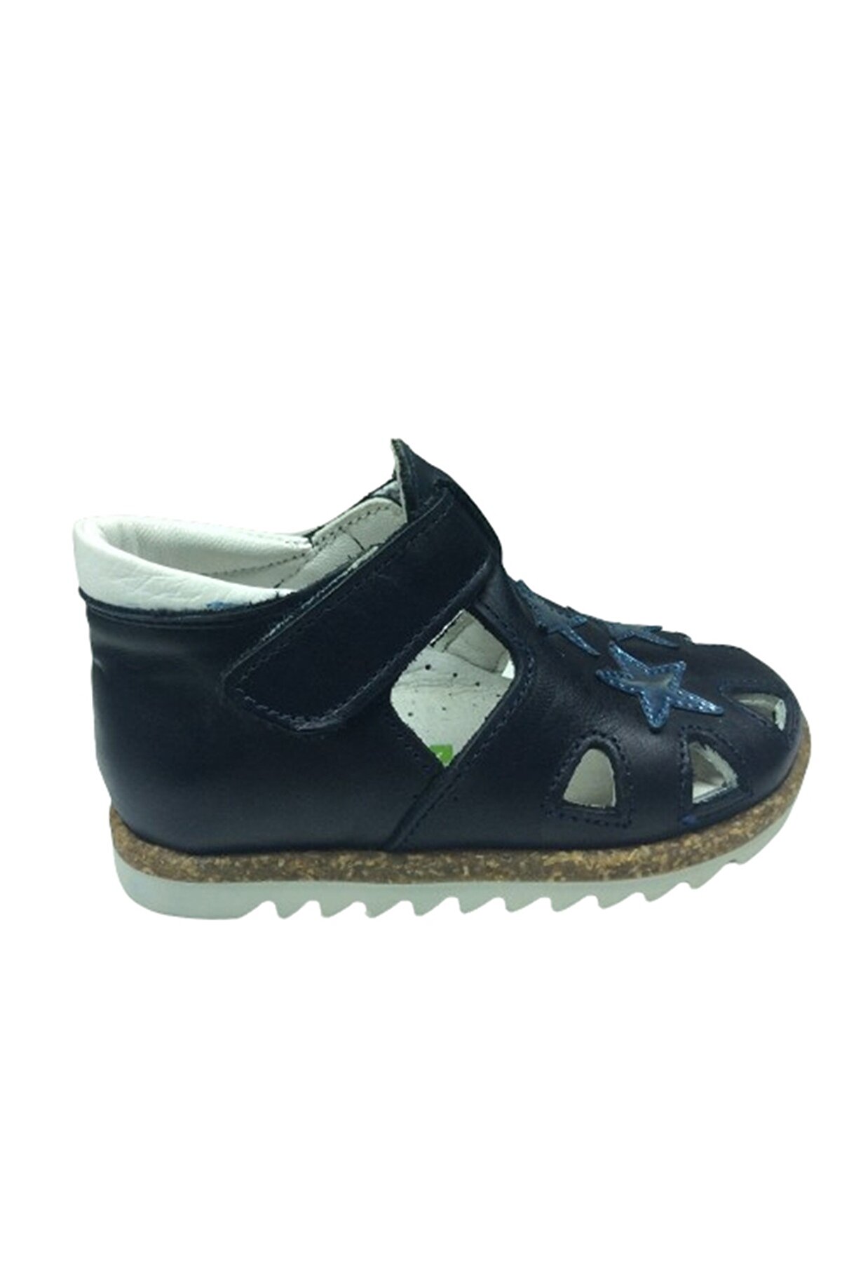 1001 Bebe Erkek Çocuk Sandalet Laci̇vert Bi̇lekten Cırtlı