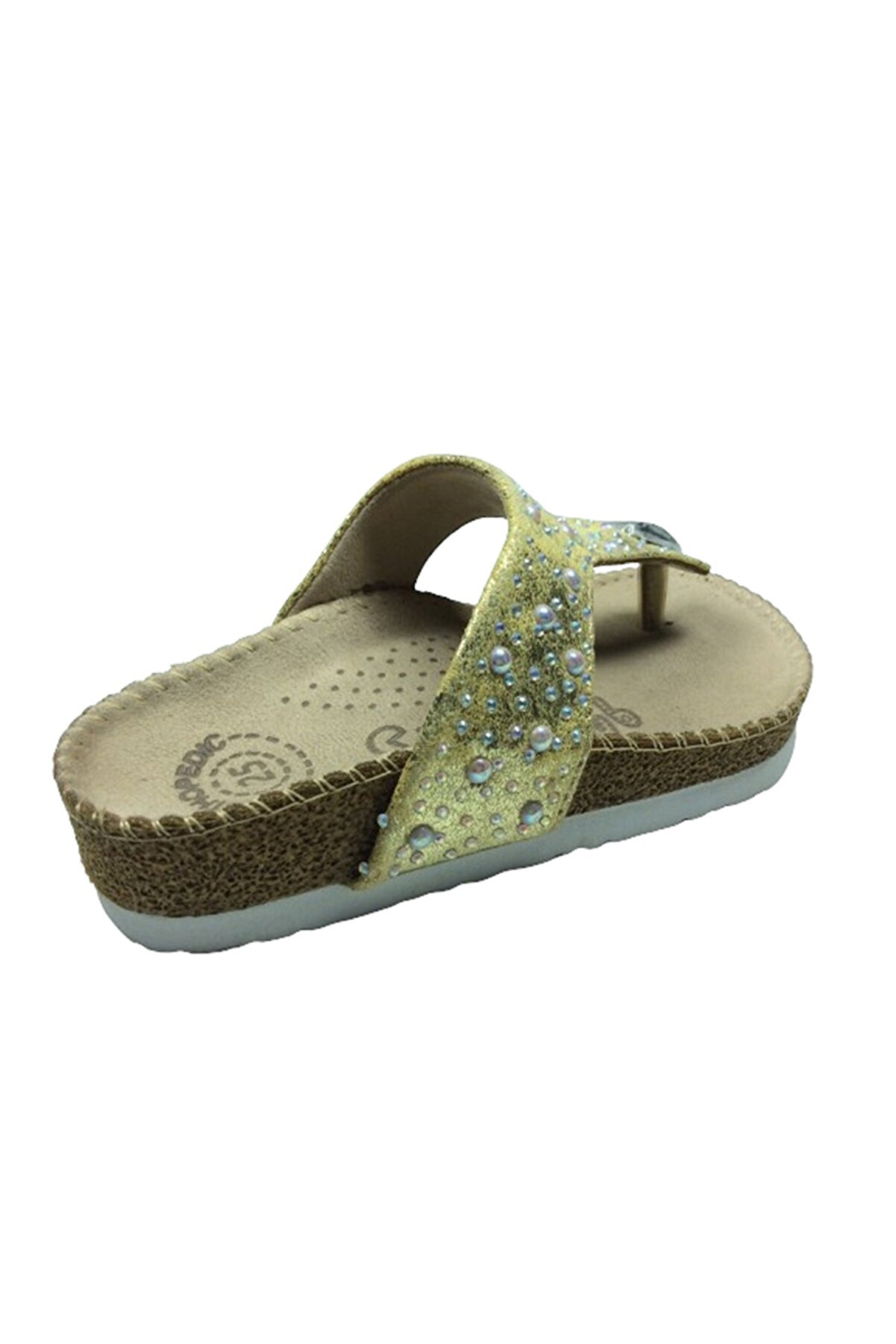 1005 Pati̇k Kız Çocuk Dore Inci̇li̇ 1 Terli̇k Parmak Arası Abi̇ye Taşlı