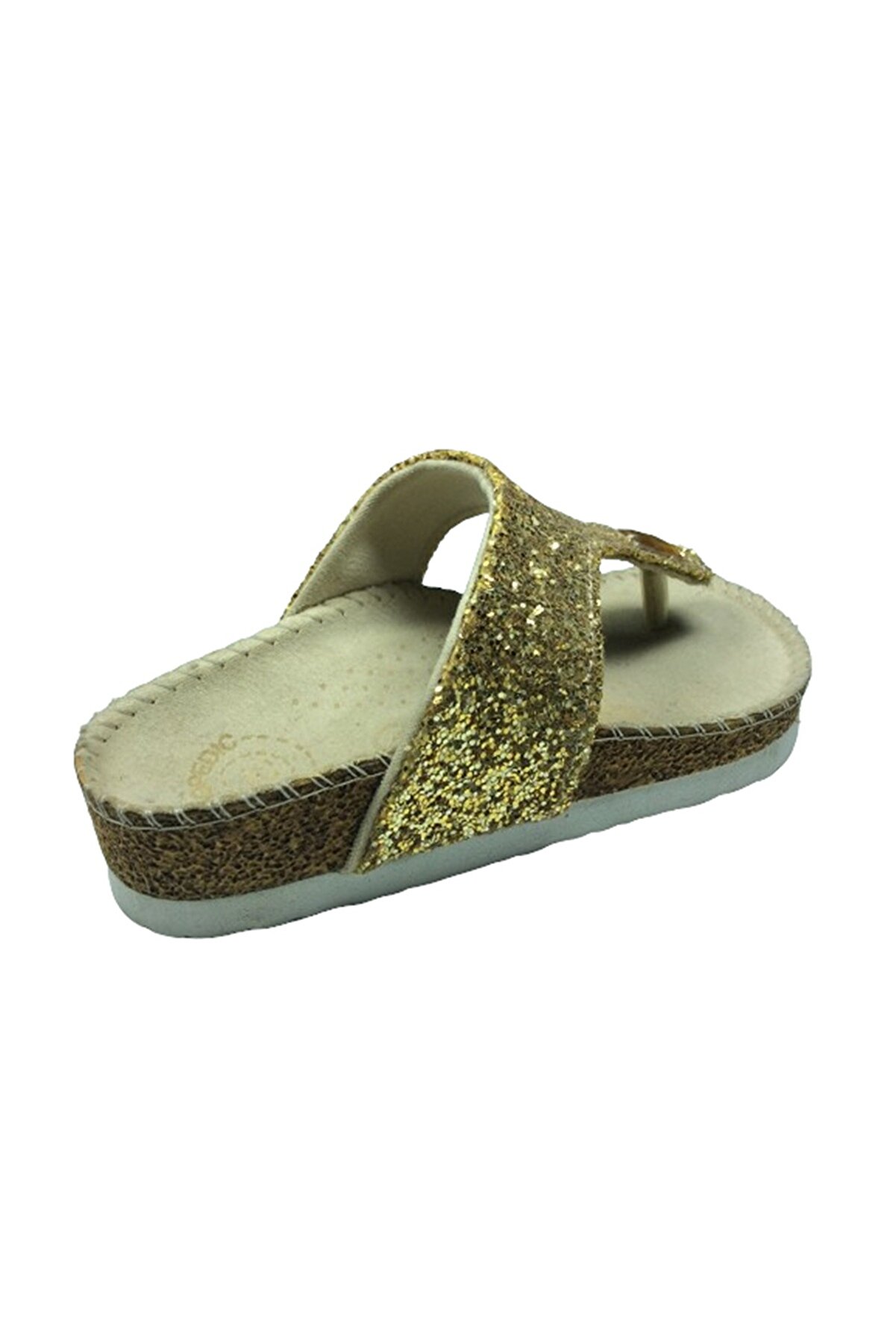 1005 Pati̇k Kız Çocuk Dore Havyar Terli̇k Parmak Arası Abi̇ye Taşlı