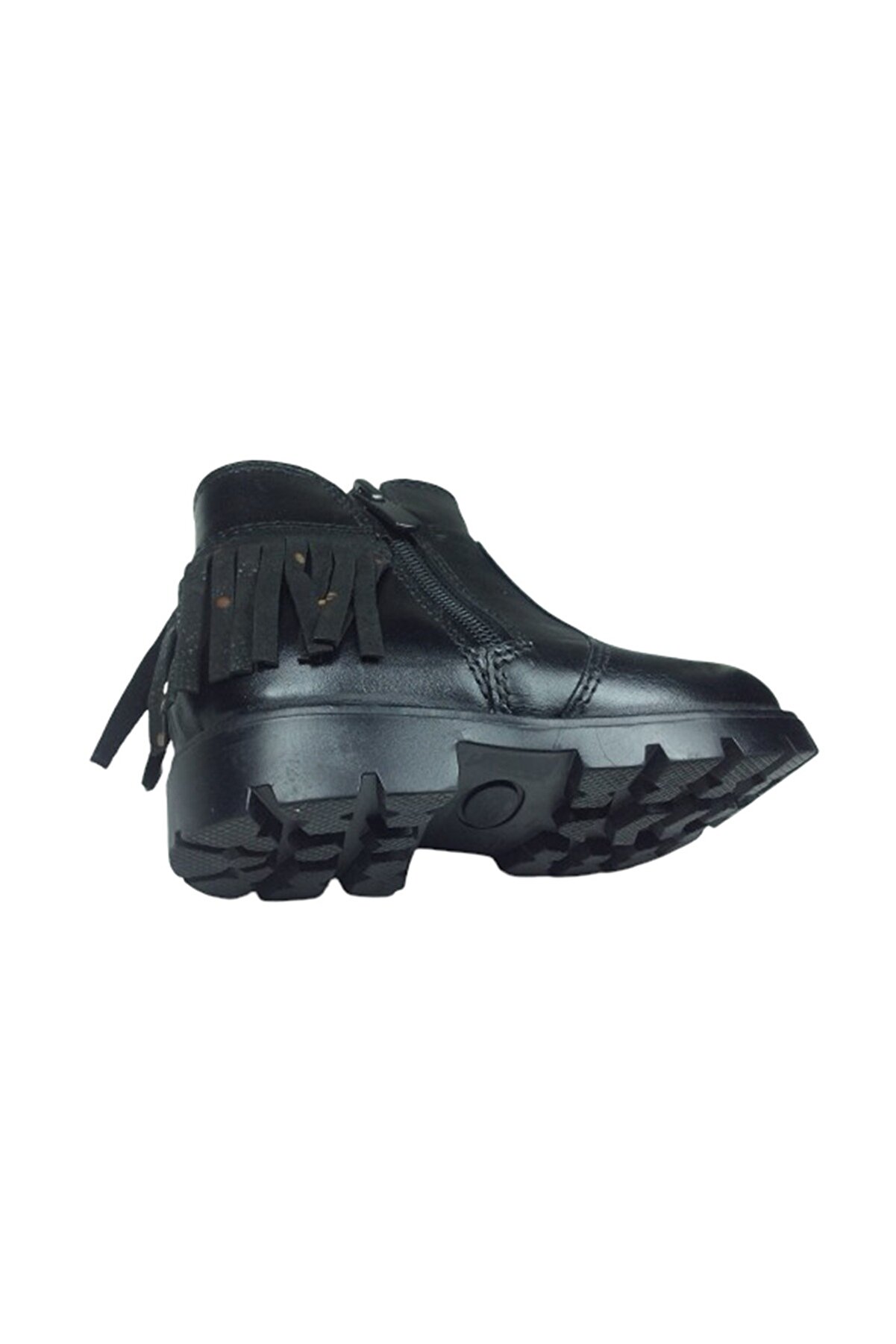 1005 Kız Çocuk Bot Si̇yah Püsküllü % 100 Deri̇ Ortopedi̇k Anatomi̇k 2146 Klt