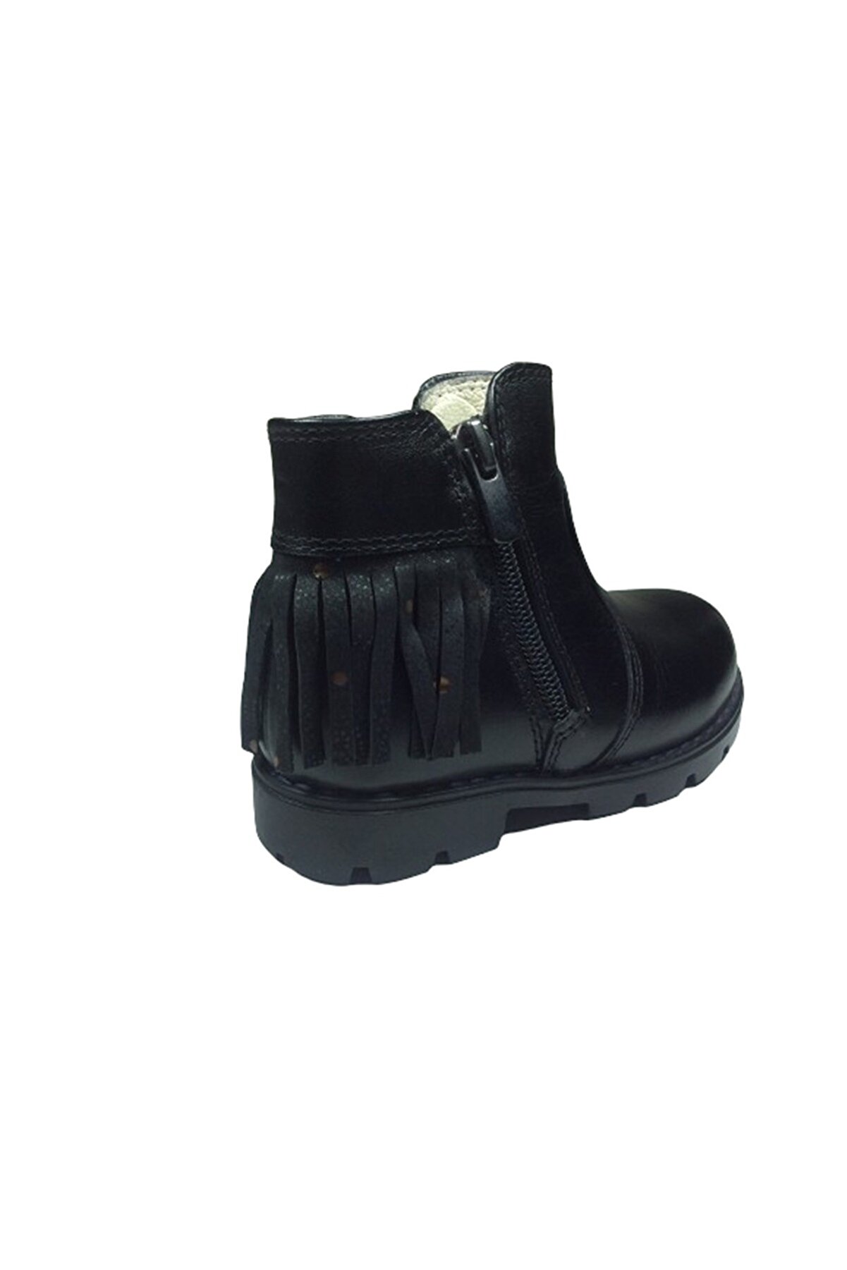 1005 Kız Çocuk Bot Si̇yah Püsküllü % 100 Deri̇ Ortopedi̇k Anatomi̇k 2146 Klt