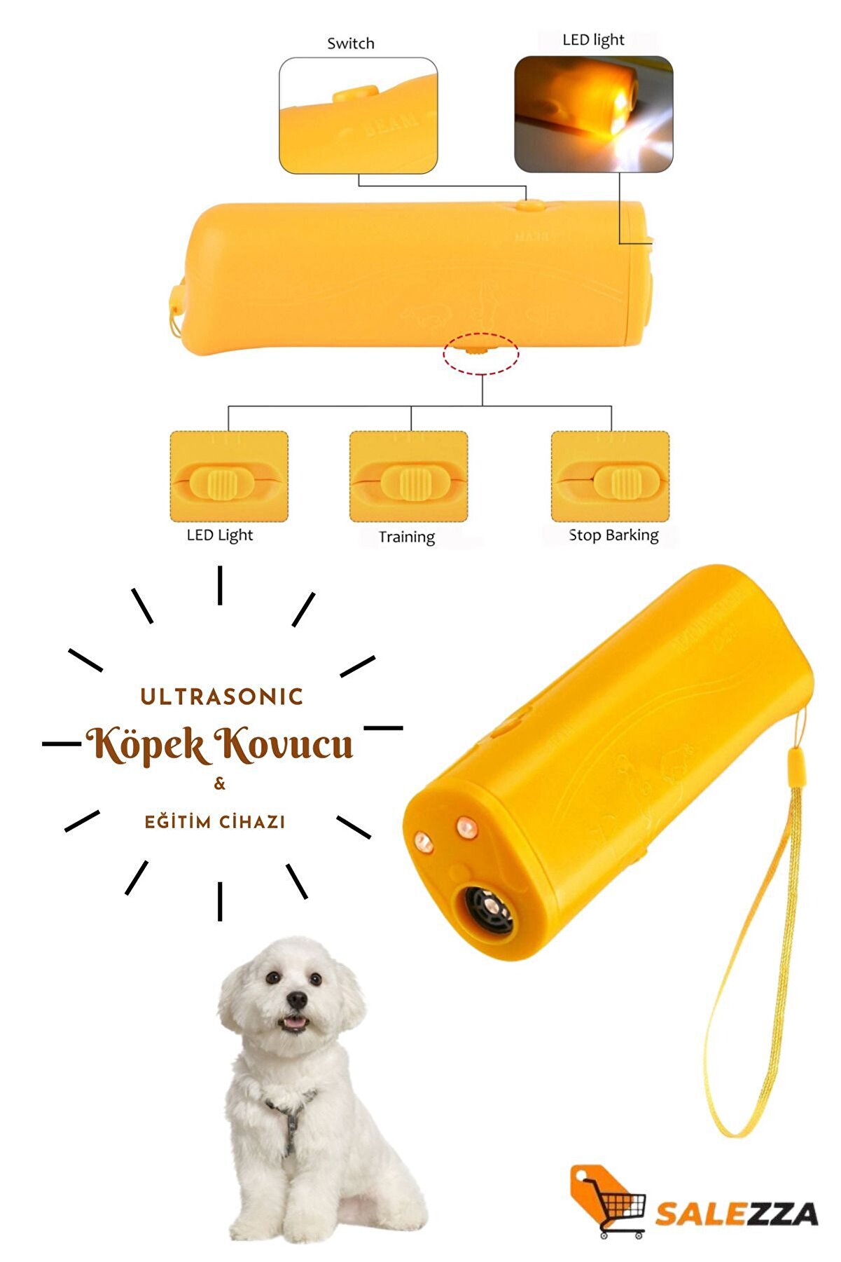 Genc Home Köpek Engelleyici-Ultrasonik Kedi Köpek Uzaklaştırma Ses Cihazı Ultrasonik Köpek Eğitim Cihazı