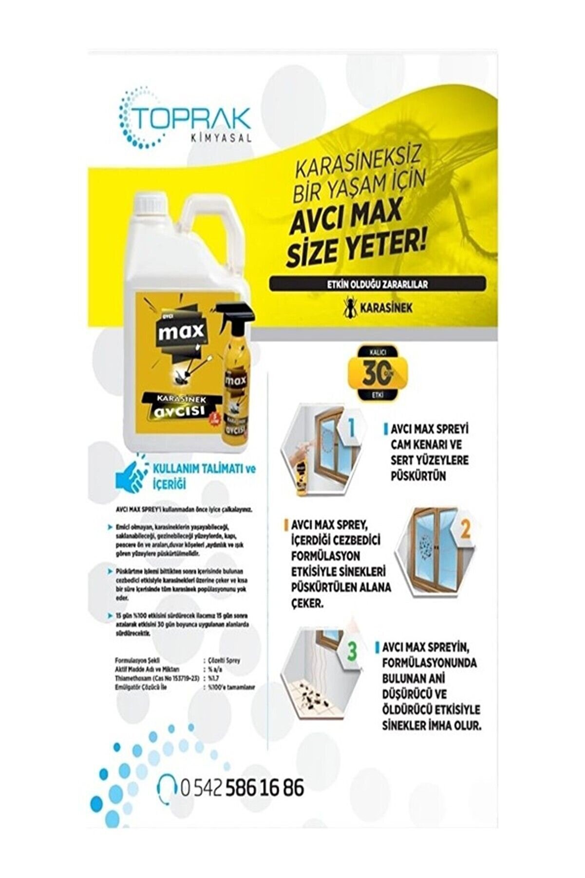 Avcı Kara Si̇nek &Ouml;ld&uuml;r&uuml;c&uuml; Avcı Max Pro Konsantre 200 Ml "Yeni̇ &Uuml;reti̇m"