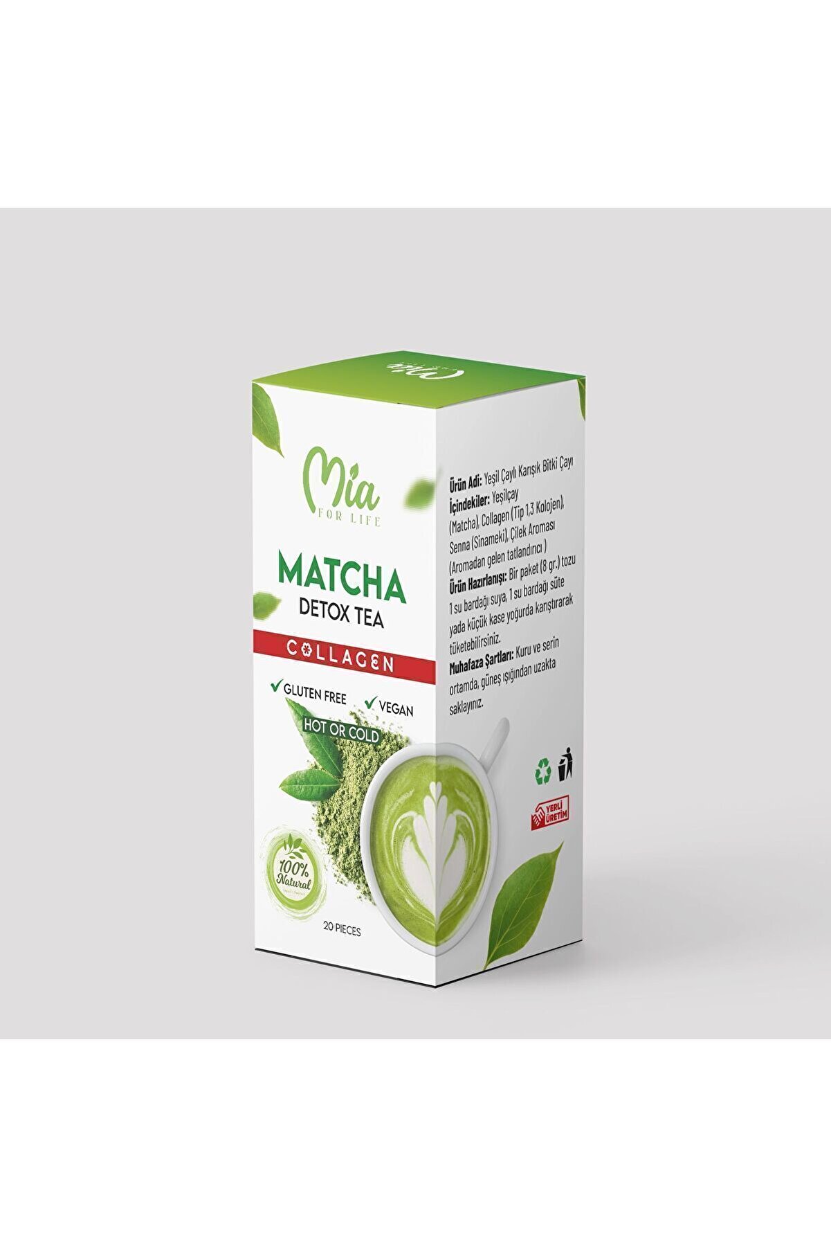 Maça Macha Çayı Çilek Aromalı
