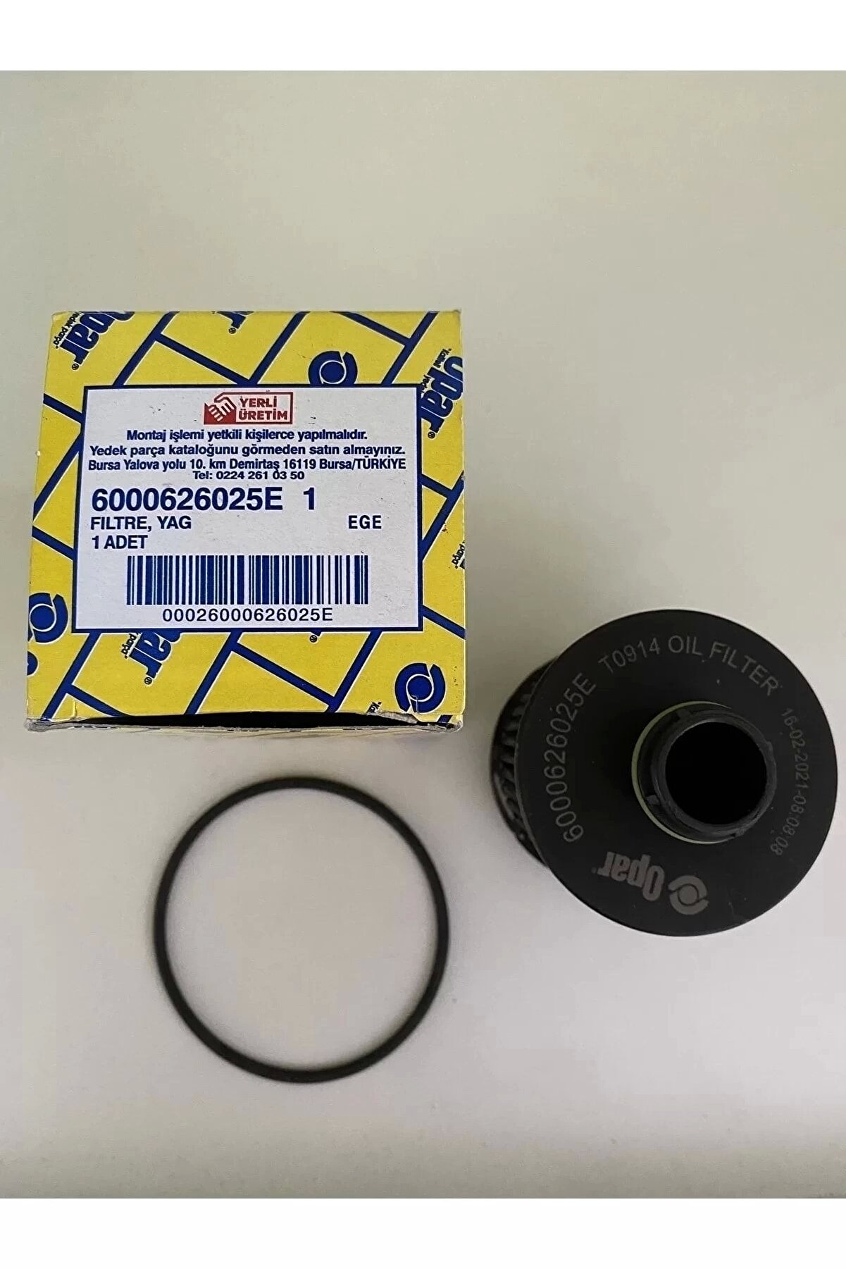 OPAR 6000626025e Yağ Filtresi 1,3 Euro6 Egea Doblo Fiorino Uyumlu