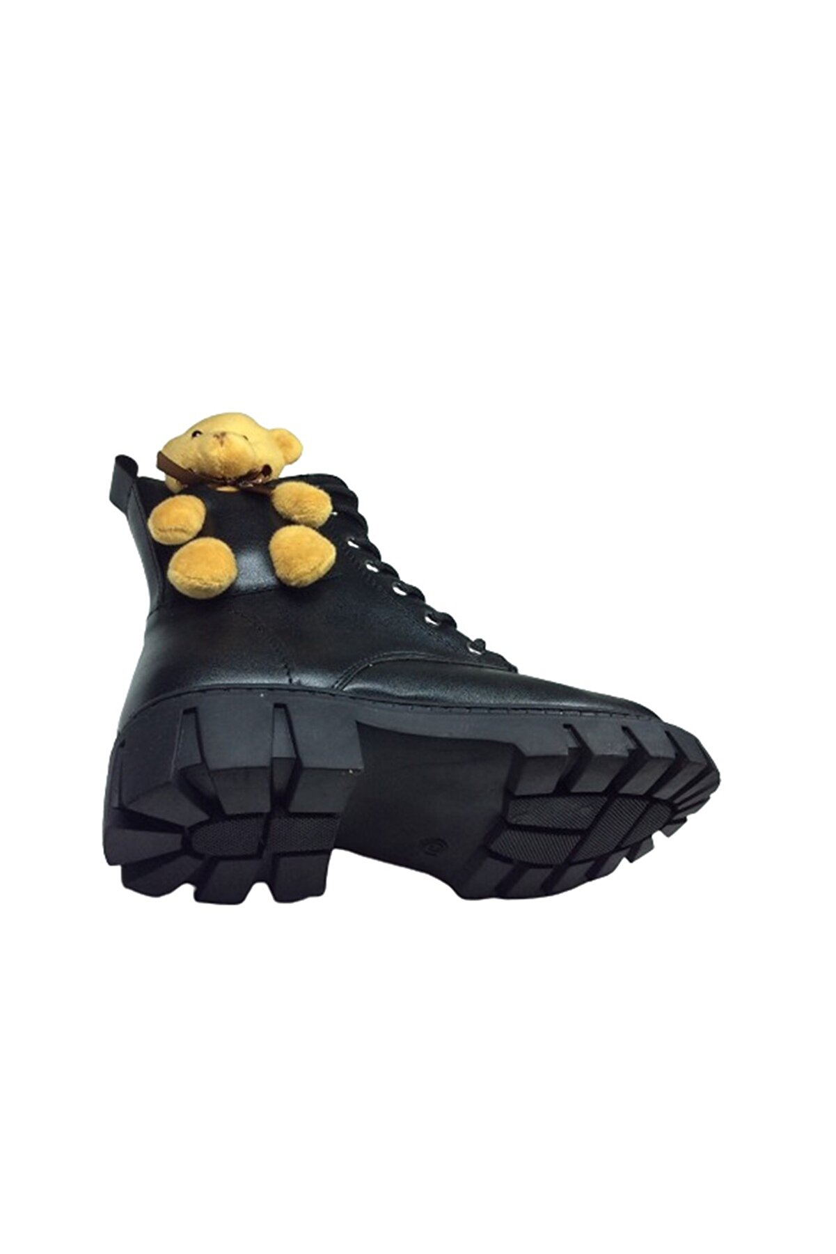 1087 Fi̇let Kız Çocuk Si̇yah 2 Ayıcıklı Bot Bağcıklı Yanı Fermuarlı Anatomi̇k