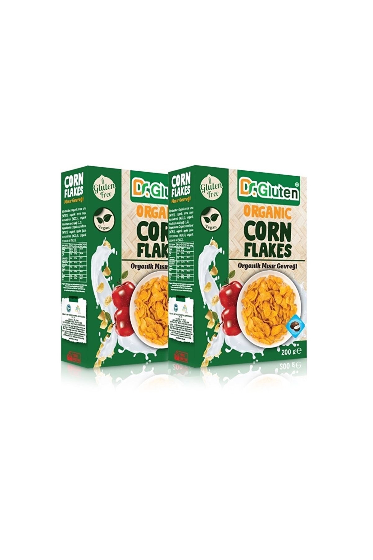 Dr.Gluten Dr. Gluten Glutensiz Organik Vegan Mısır Gevreği 200 G ( Hindistancevizi Yağlı ) X2 Adet