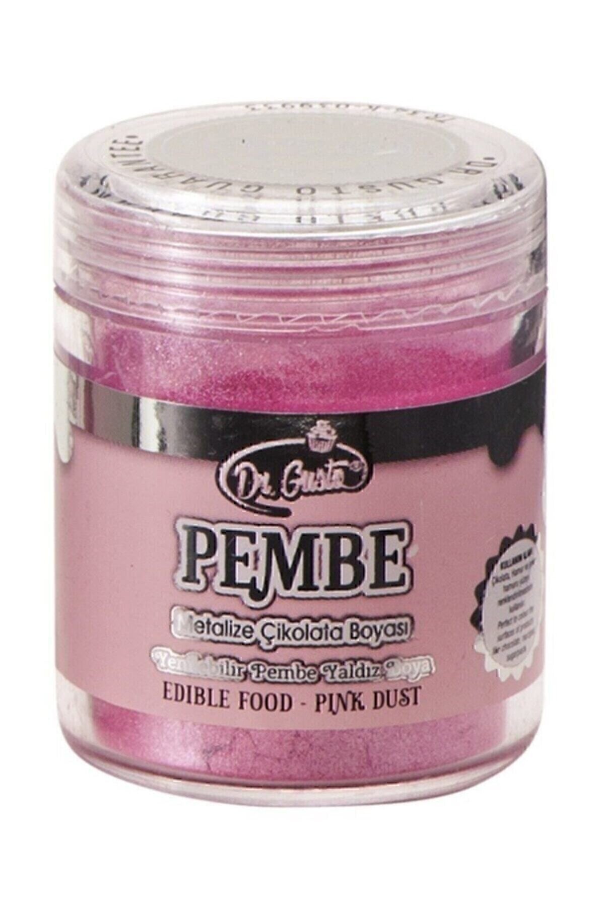 Dr. Gusto Yenilebilir Yaldızlı Sim Boya Pembe 10 Gr