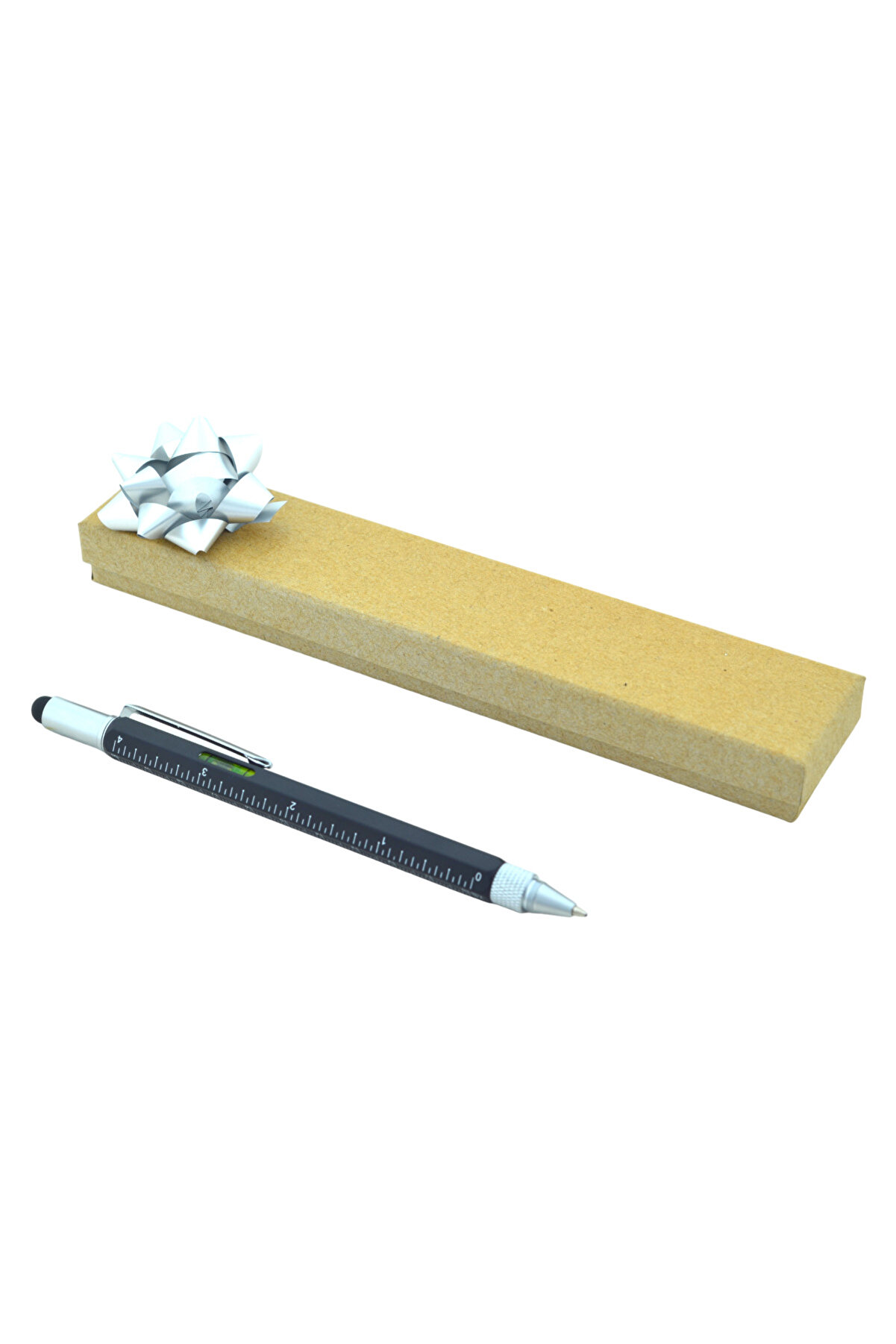 Hi̇tdukkan Mühendi̇s Kalemi̇ Su Terazi̇li̇ Cetvelli̇ Tornavi̇dalı Touchpen Si̇yah