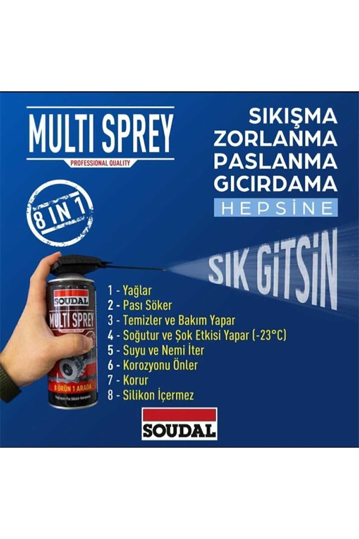 Multi̇ Sprey Yağlayıcı-Pas Sökücü 400 Ml (1 Koli̇ 24 Adet)