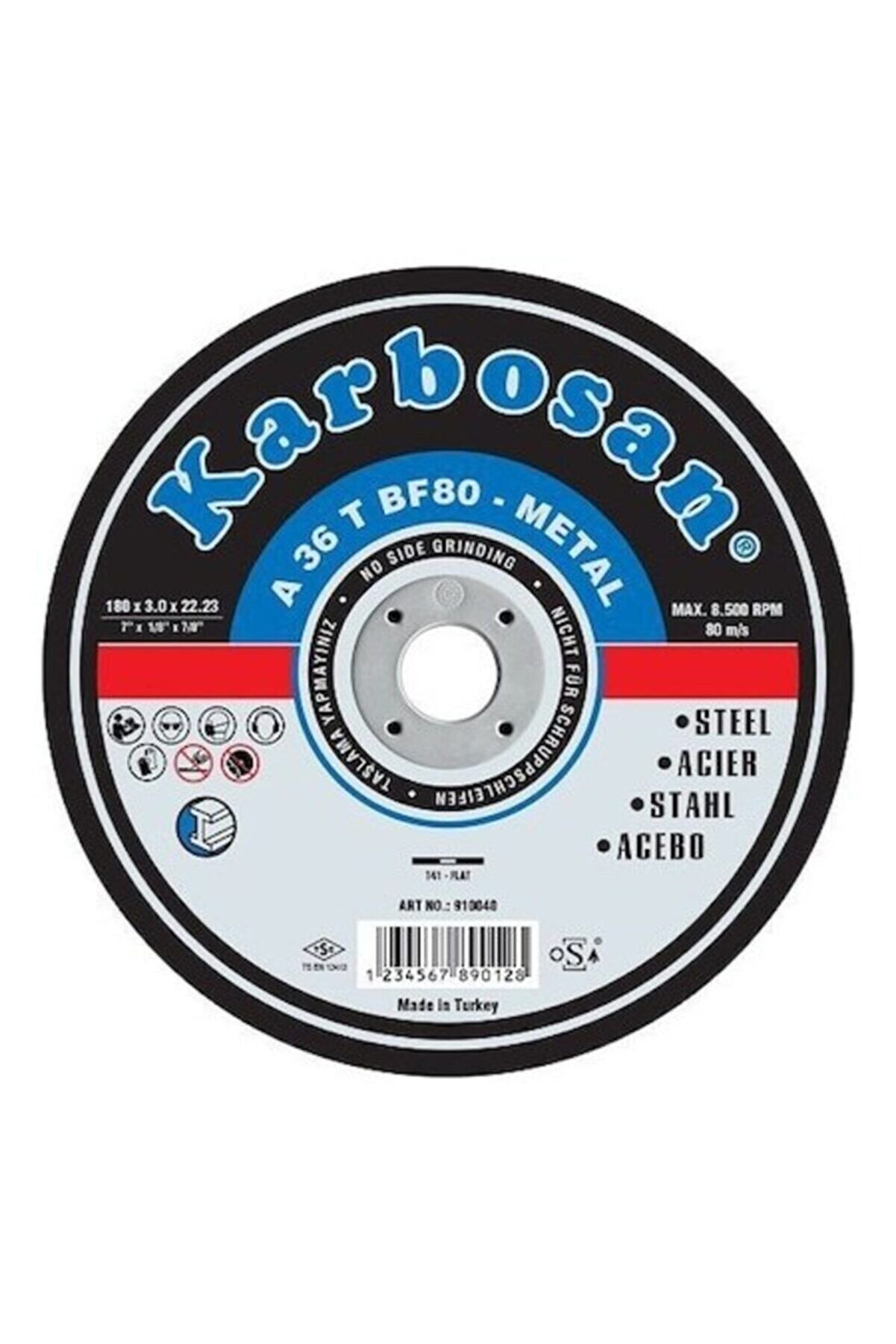 KARBOSAN Metal Kesme Kesici 180x3x22 Mm 5 Adet