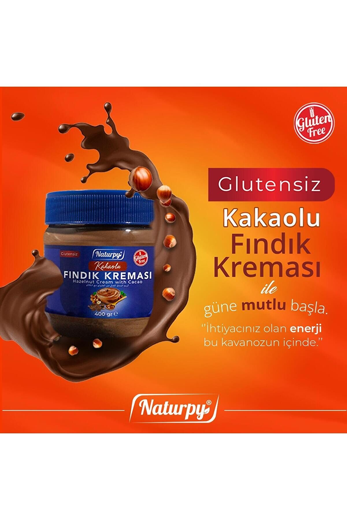Glutensi̇z Kakaolu Fındık Kreması Gluten Free Hazelnut Cream 400 G