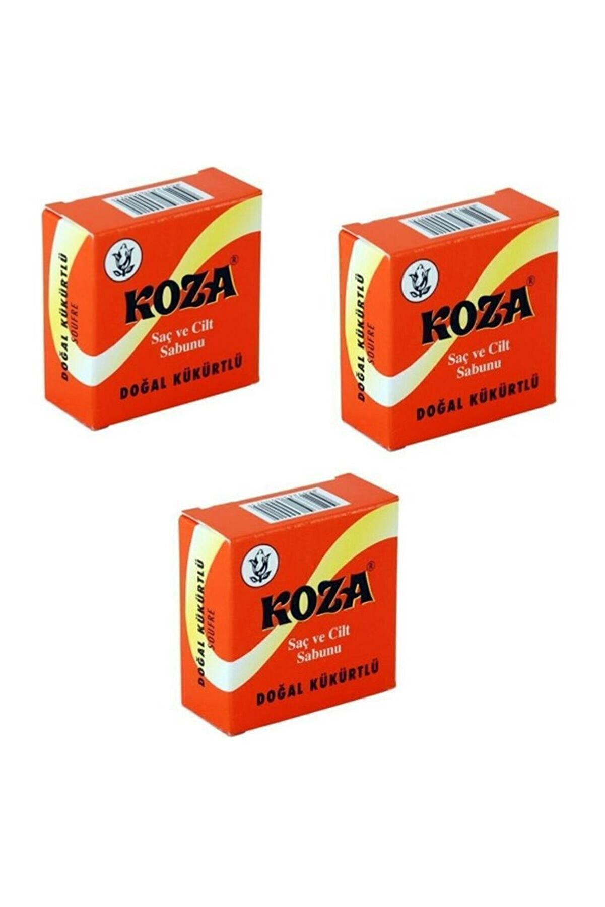 Koza Doğal Kükürtlü Sabun Saç Ve Cilt Sabunu 100Gr X 3 Adet