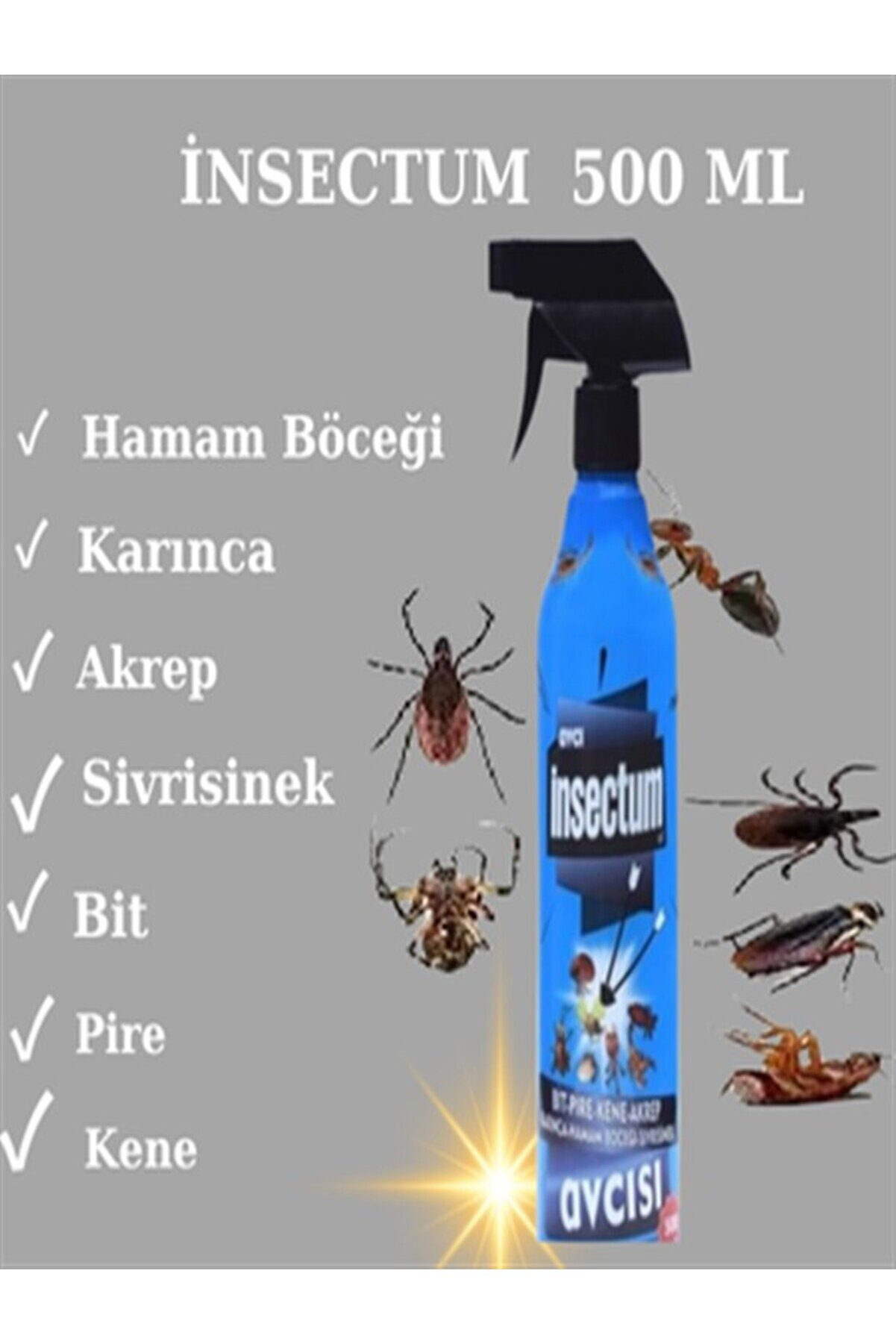 Avcı Hamam B&ouml;ceği̇ -Akrep - Karınca - Si̇vri̇si̇nek - Bi̇t - Pi̇re - Kene Haşere &Ouml;ld&uuml;r&uuml;c&uuml; 2026