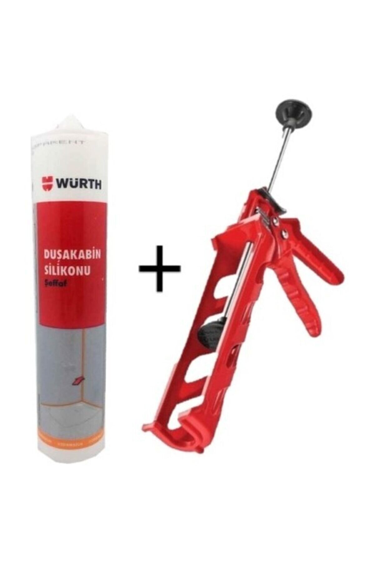 Würth Ekonomya Şeffaf Duşakabi̇n Si̇li̇kon + Tabanca Seti̇