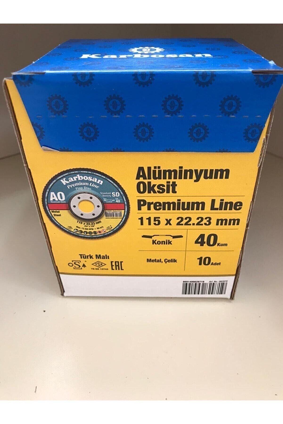 Karbosan Ao Flap Di̇sk 115X22,23Mm -40 Kum Koni̇k - (10 Lu)