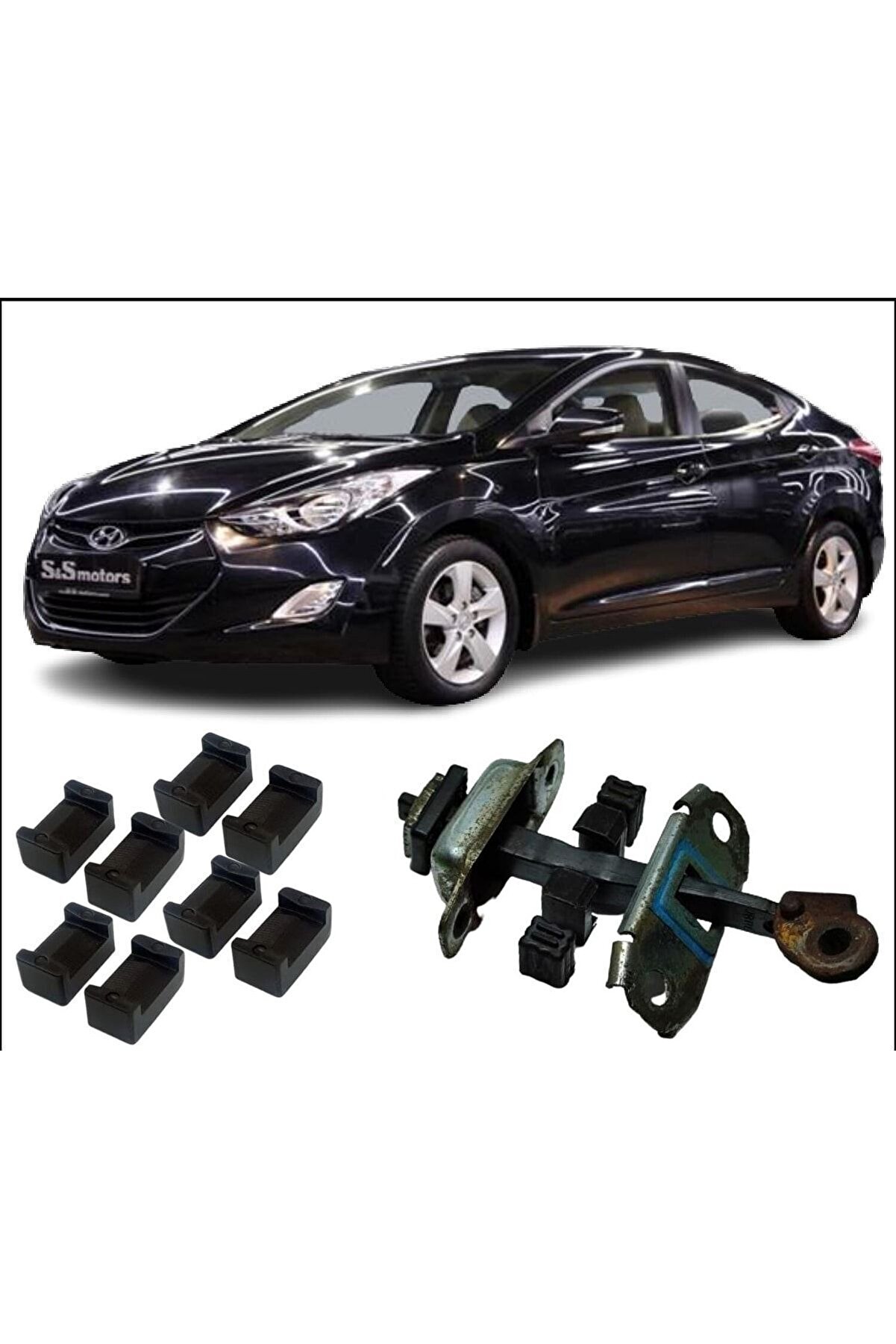 Artıdorttechnology Aynıg&uuml;n Kargo Hyundai̇ Elantra Kapı Gergi̇ Takozu Tami̇r Ki̇ti̇ 4 Kapı 1990-2018