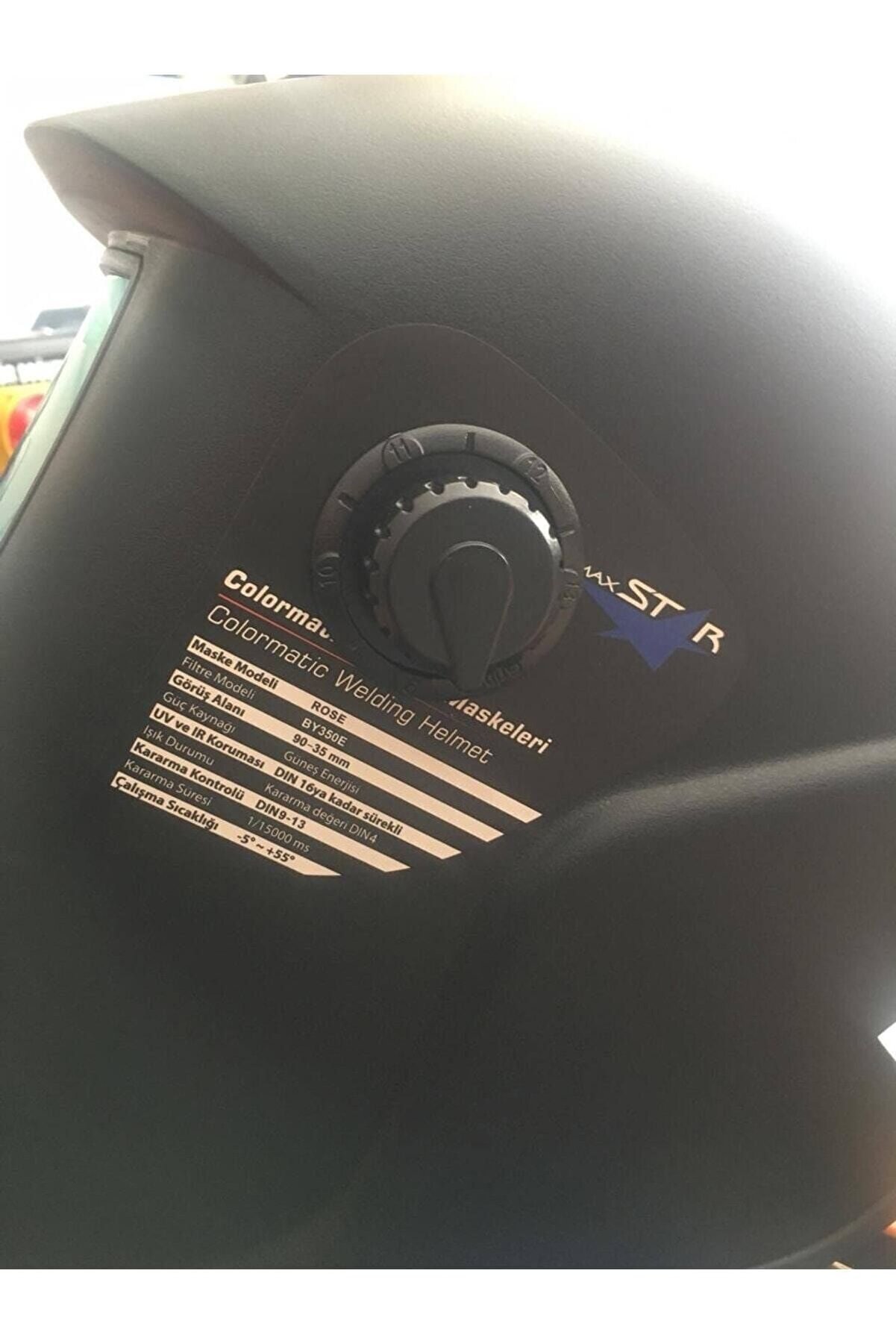 Labor Marka Otomati̇k Kararan Kaynak Maskesi̇ Kırmızı Kaynakçı Eldi̇veni̇