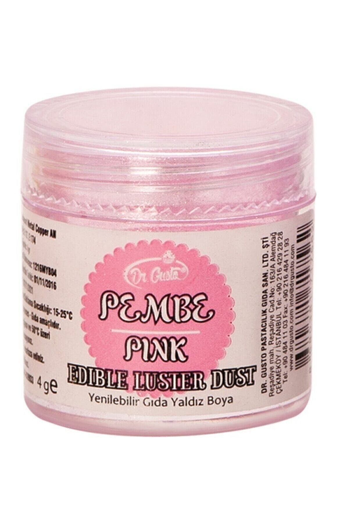 Dr. Gusto Dr Gusto Yenilebilir Metalik Toz Boya Pembe 4 Gr