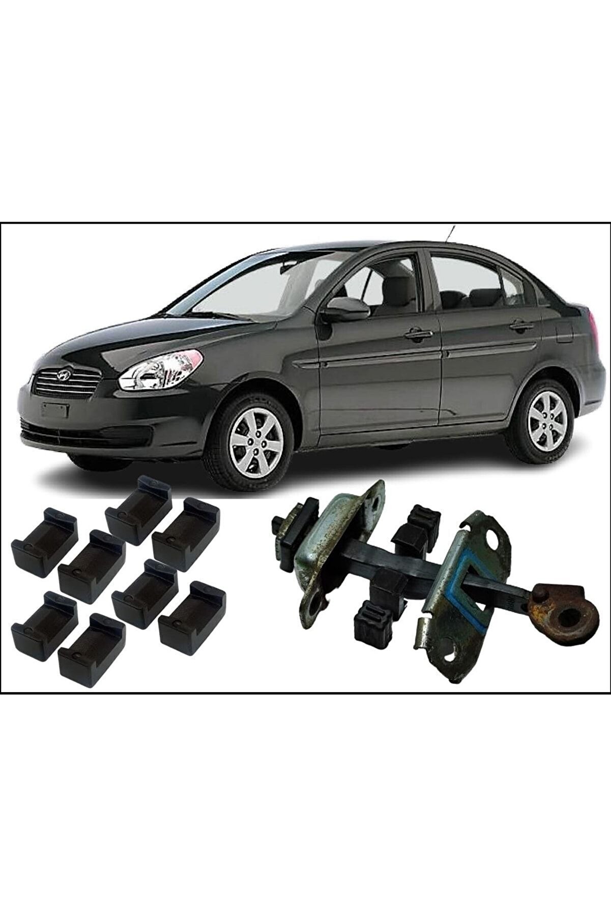 Artıd&ouml;rtaksesuar *Premi̇um* Hyundaı Accent Era 2006-2012Kapı Gergi̇si̇ 4 Kapi̇ Tami̇r Takozu Seti̇
