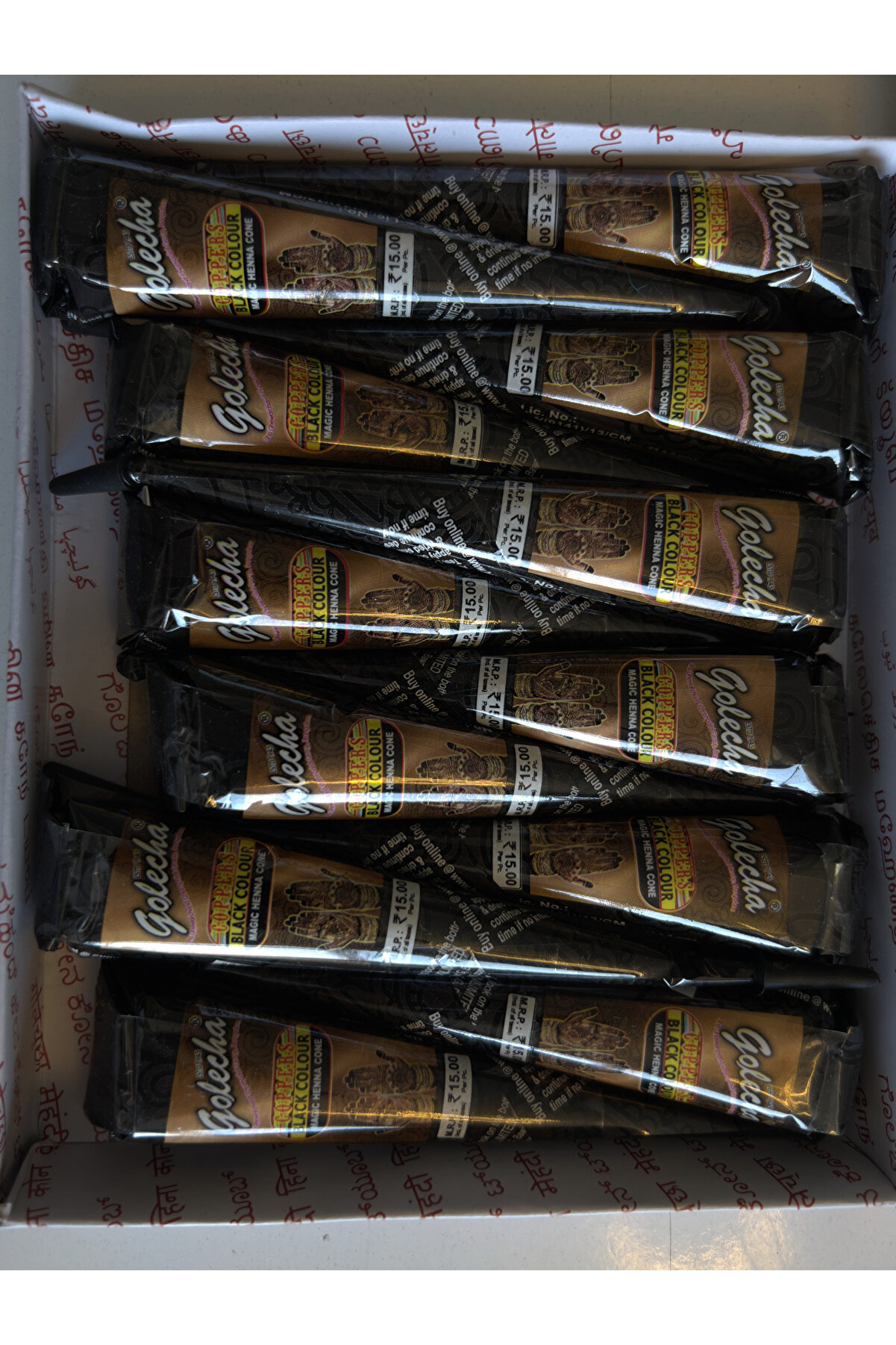 Ai̇rbrush Tattoo 12 Adet Si̇yah Renk Golecha Tüp Hi̇nt Kınası Barkodlu Yeni̇ Tari̇hli̇