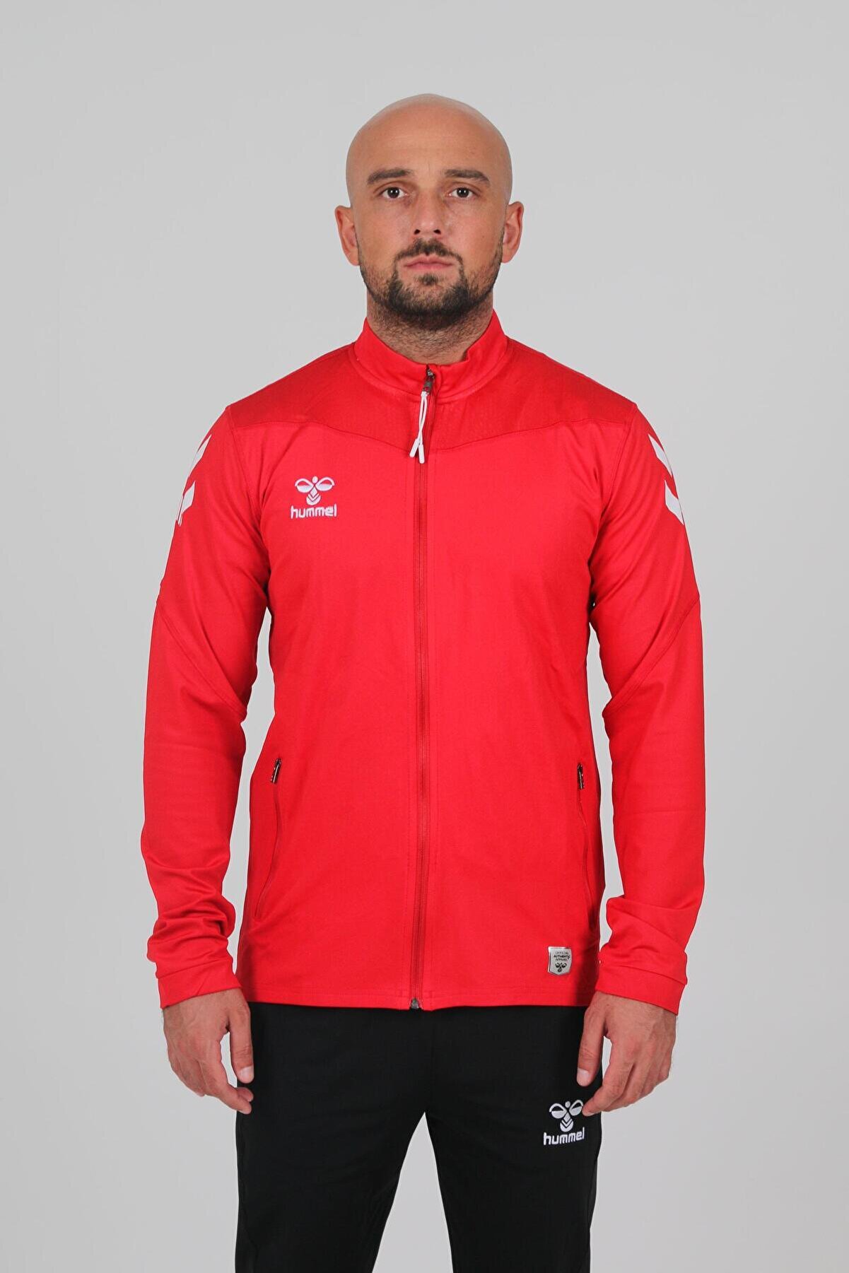 Hummel (7 Farklı Renk) Oregon Zi̇p Jacket Kamp Eşofman Üstü-Kırmızı