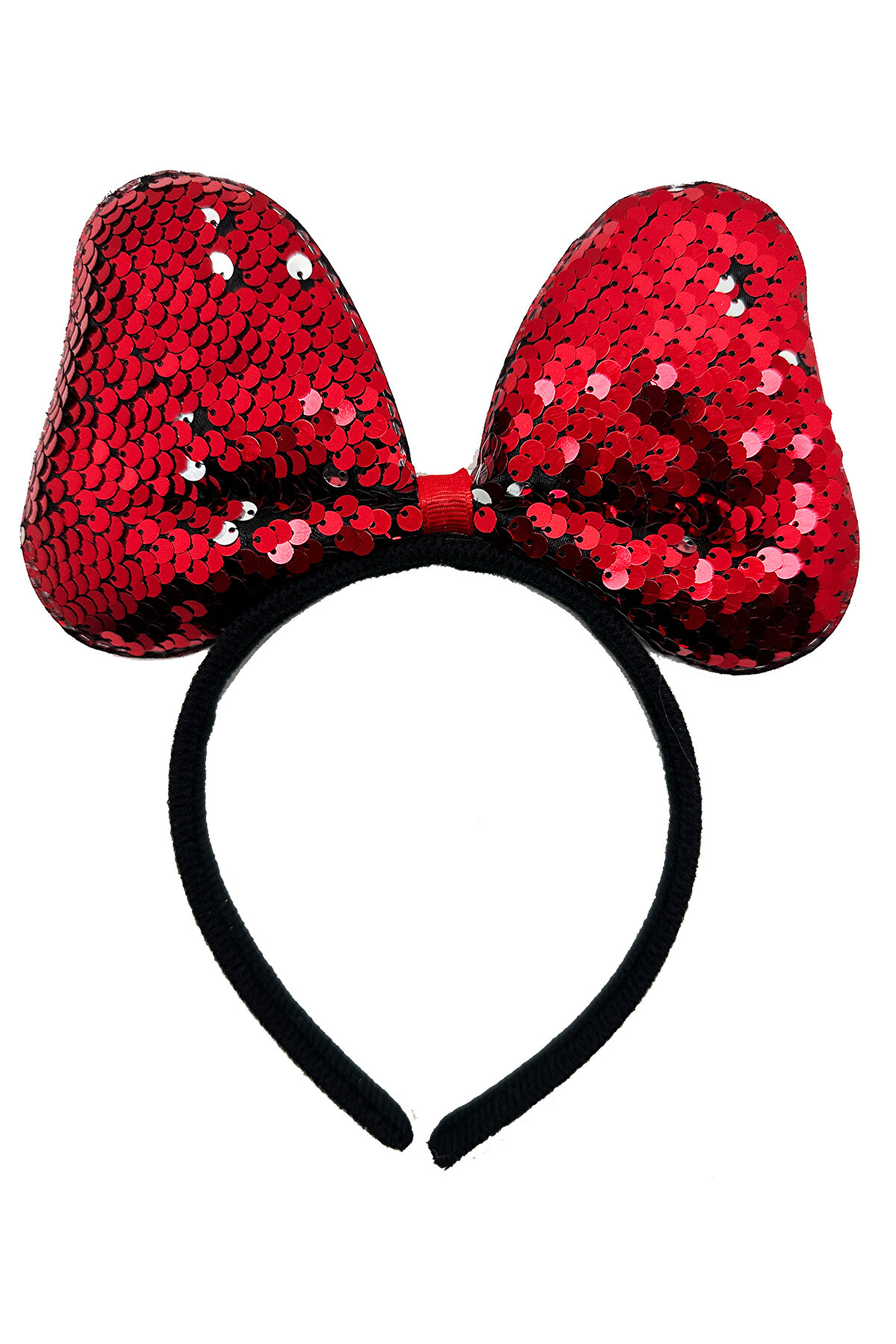 Go İthalat Renk Deği̇şti̇ren Pullu Payetli̇ Fi̇yonk Parti̇ Tacı Kırmızı G&uuml;m&uuml;ş Renk 20X16 Cm (4130)