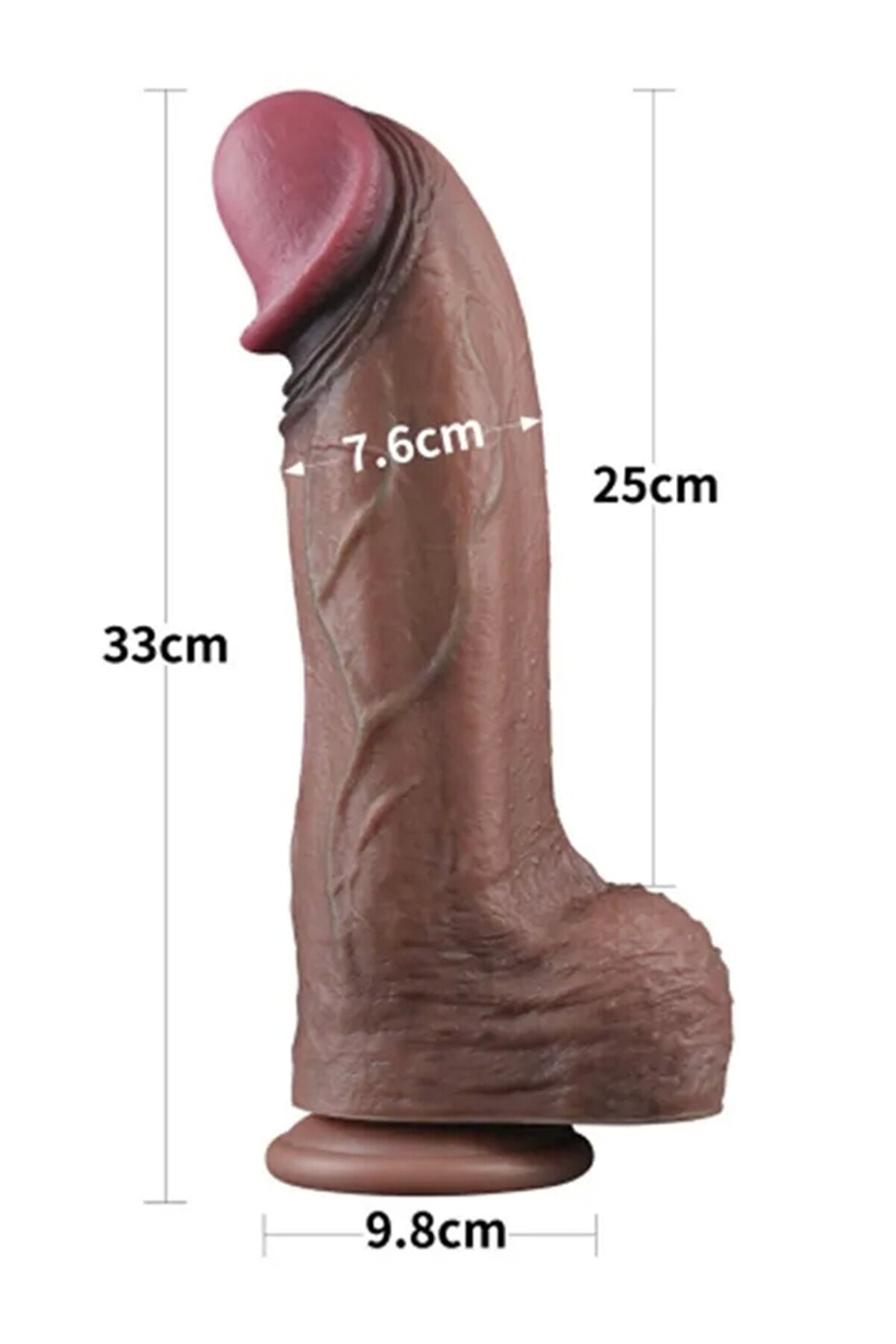 Meyrabest 13   Dual Layered Si̇li̇cone Cock Xxl 33 Cm