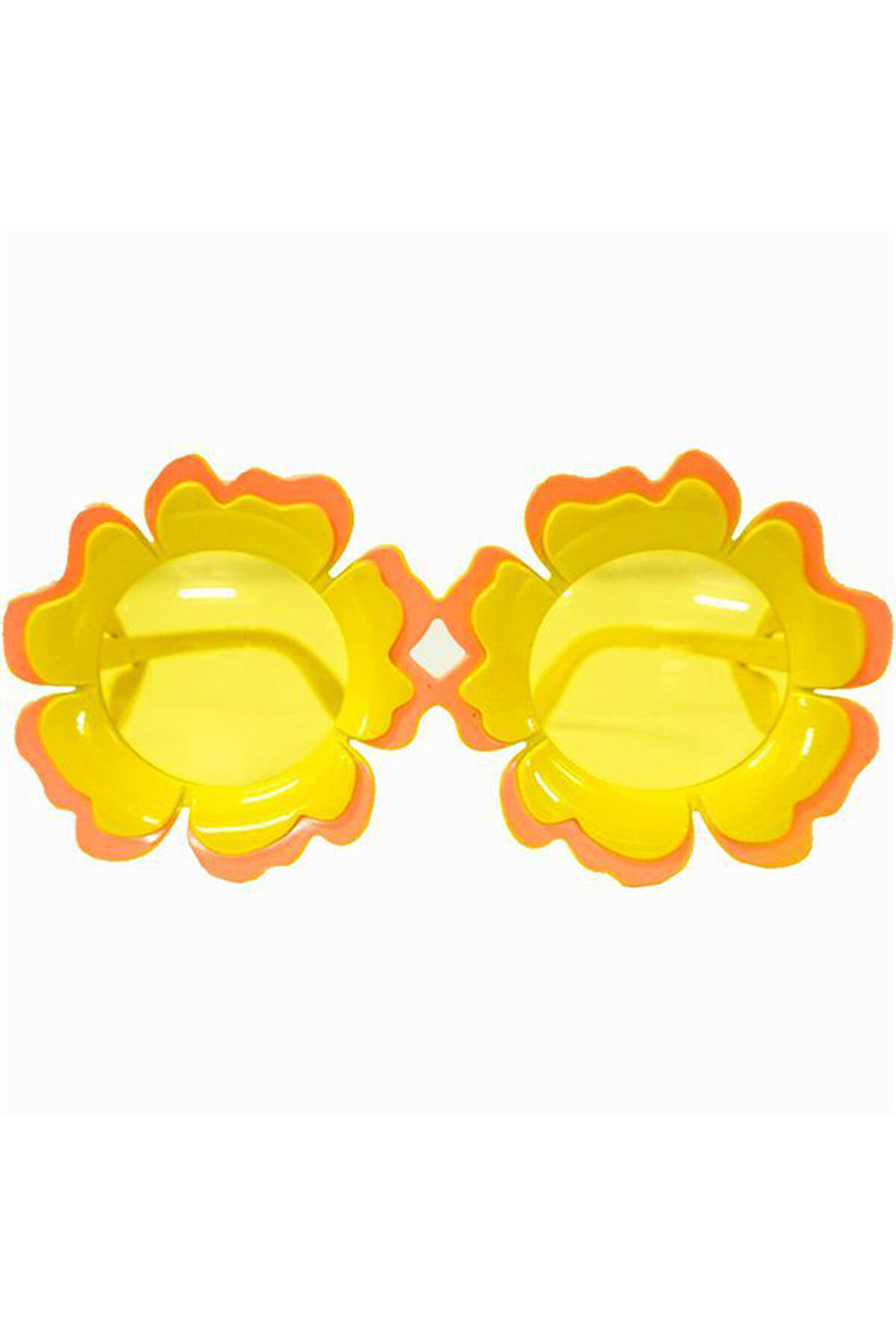 Go İthalat Papatya Şeki̇lli̇ Turuncu Sarı Renkli̇ Hawai̇i̇ Konsept Parti̇ G&ouml;zl&uuml;ğ&uuml; 15X7 Cm (4130)