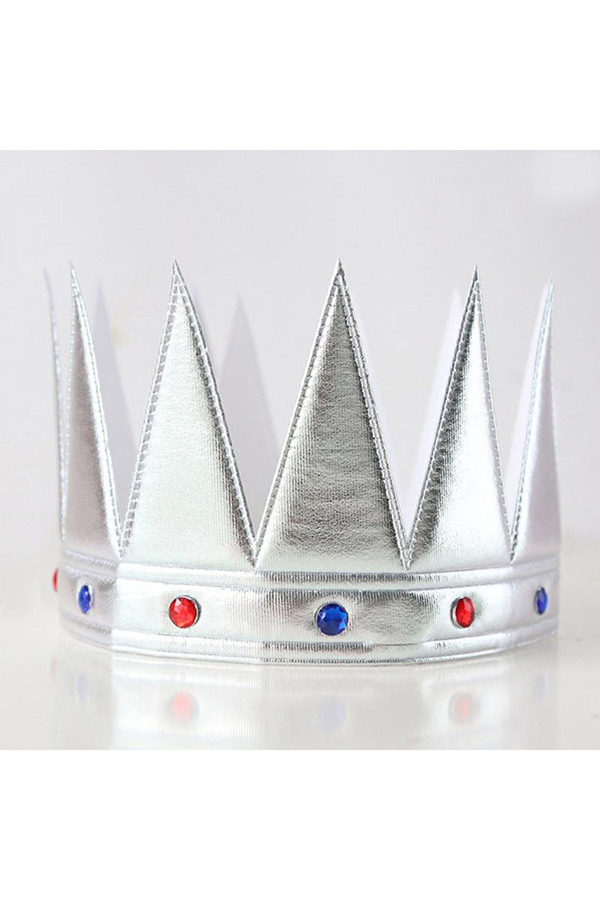 Go İthalat G&uuml;m&uuml;ş Renk Eva Yumuşak Kral Krali̇yet Tacı Yeti̇şki̇n &Ccedil;ocuk Uyumlu 55 Cm (4130)