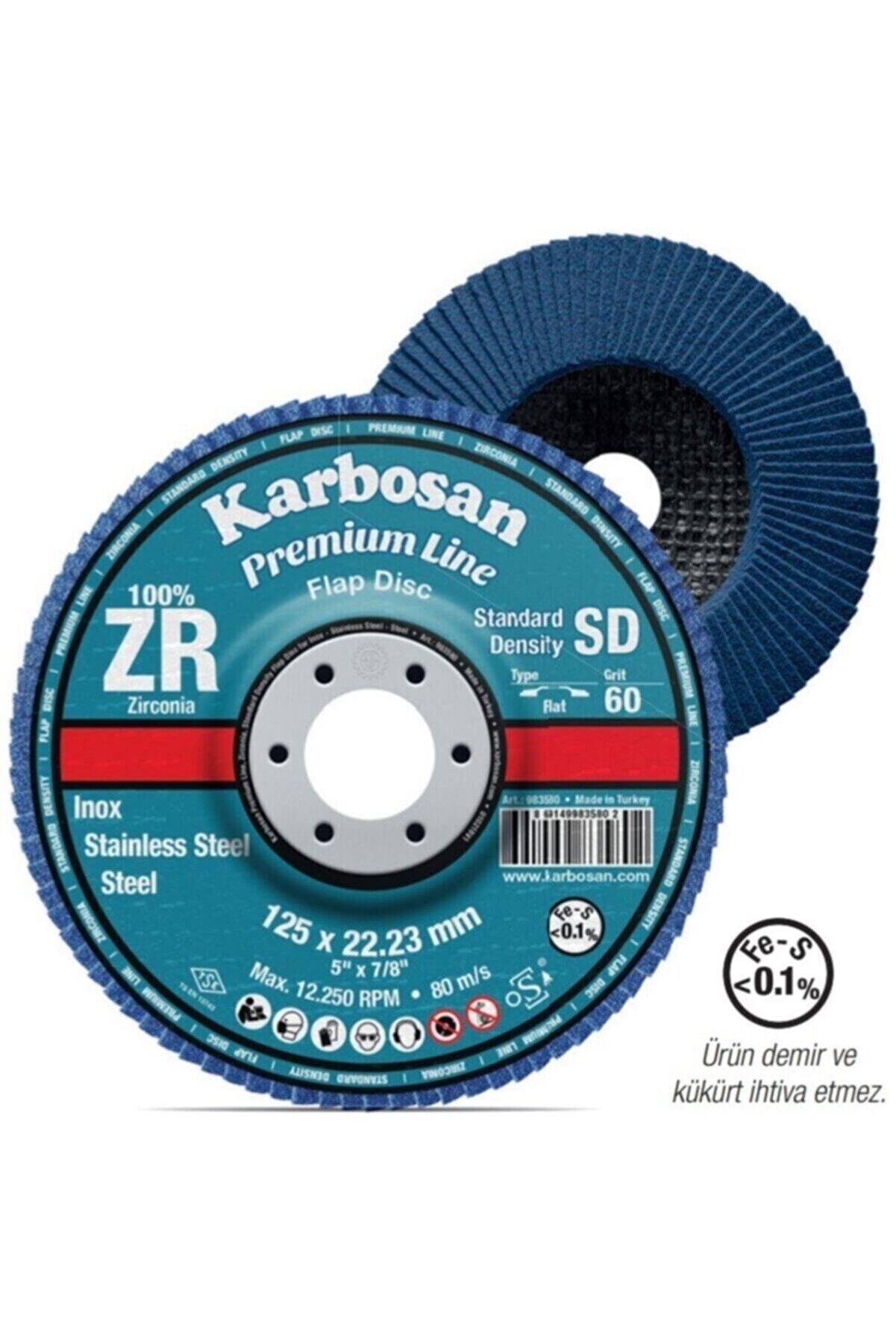 KARBOSAN 115 Mm Premium Line Zr Sd Flap Disk - 40 Kum