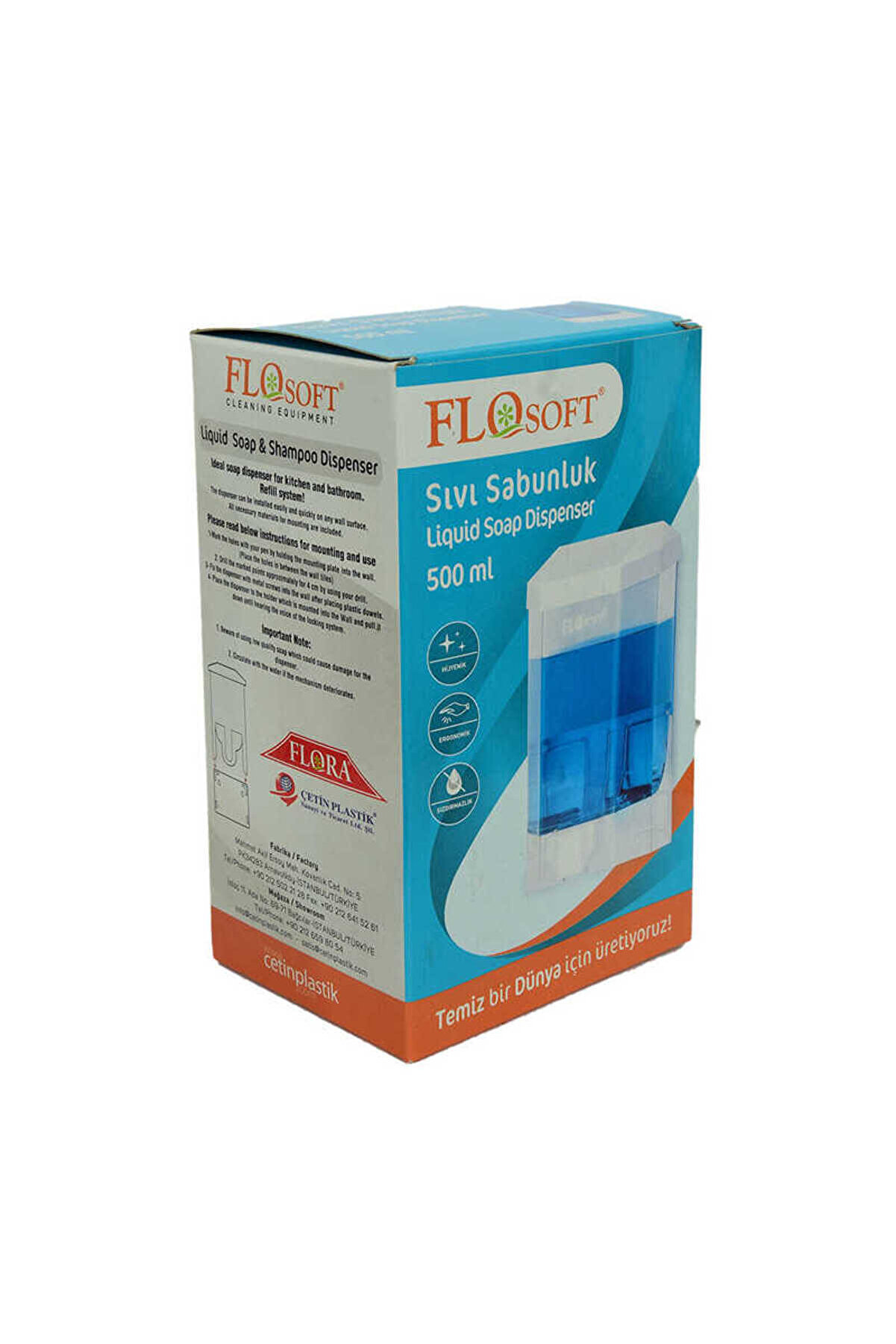 Bi̇lfold Sıvı Sabunluk Ve Şampuan Maki̇nası Şeffaf Renk 500 Ml Haci̇mli̇