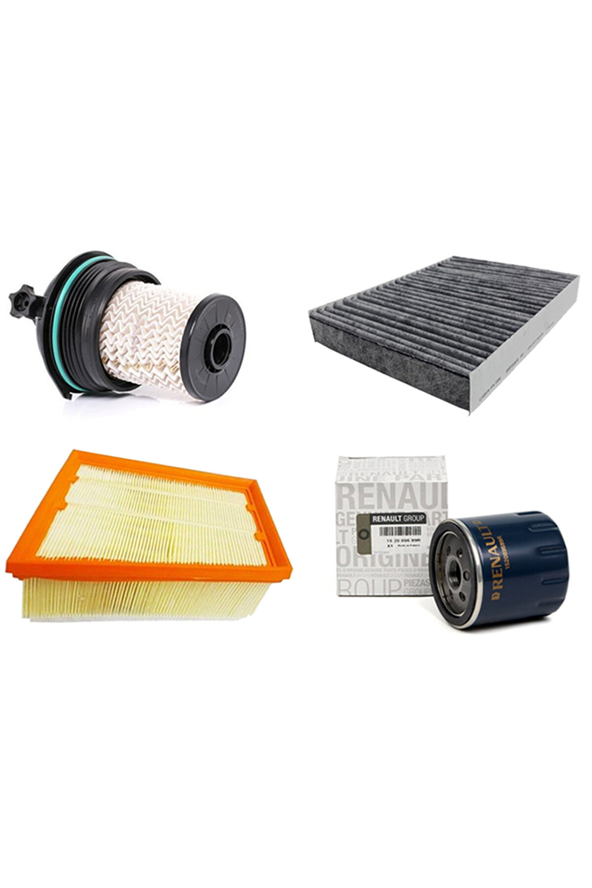 İthal Renault Megane 4 1.5 Dci Filtre Bakım Seti 90-110 Bg Model 2015-2019 [karbon 4lü]