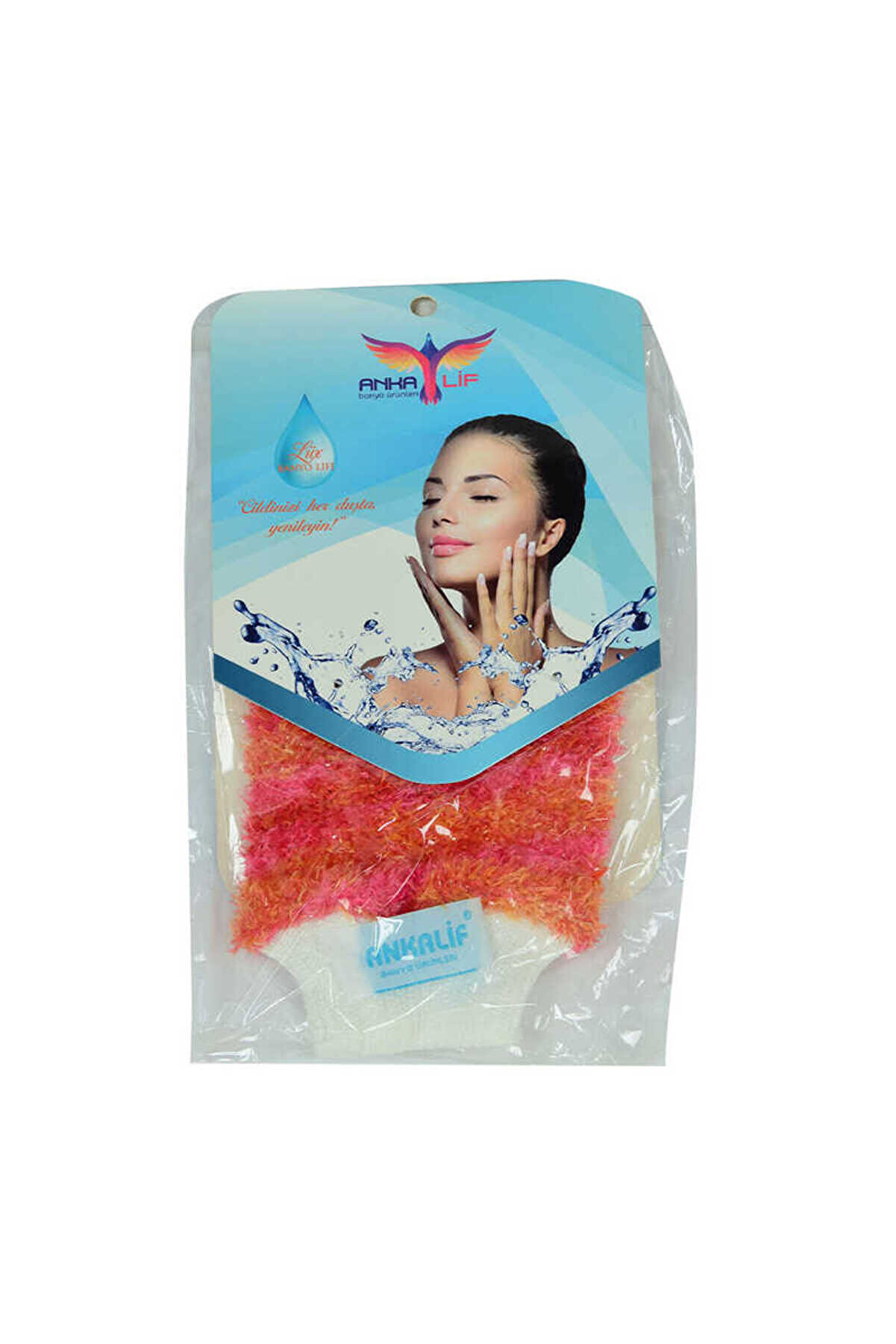 Bi̇lfold Lasti̇kli̇ El Ge&ccedil;meli̇ Yumuşak Eldi̇ven Banyo Li̇fi̇ Pembe-Tcu 20X10 Cm