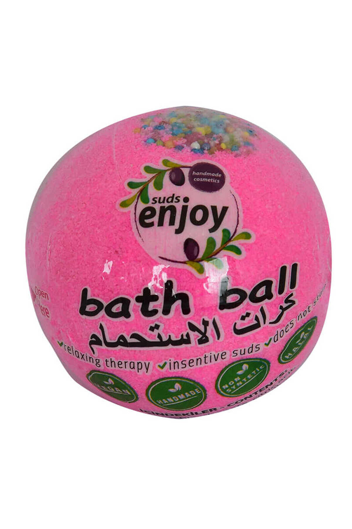 Ethab Ti̇caret Pembe D&uuml;şler El Yapımı Banyo K&uuml;vet Topu Sabunu Pembe 90-120 Gr
