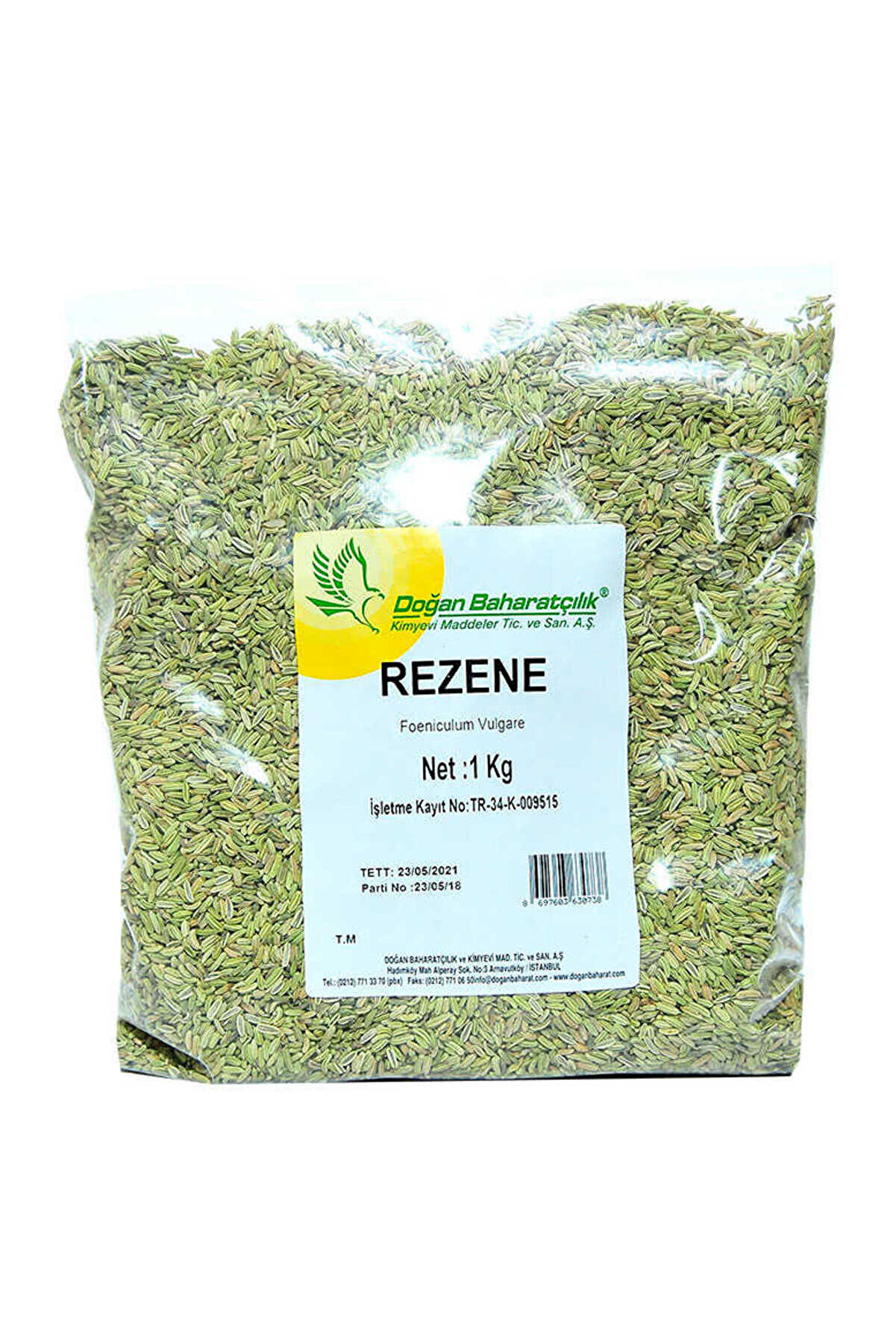 Bi̇lfold Doğal Tane Rezene Tohumu 1000 Gr Paket