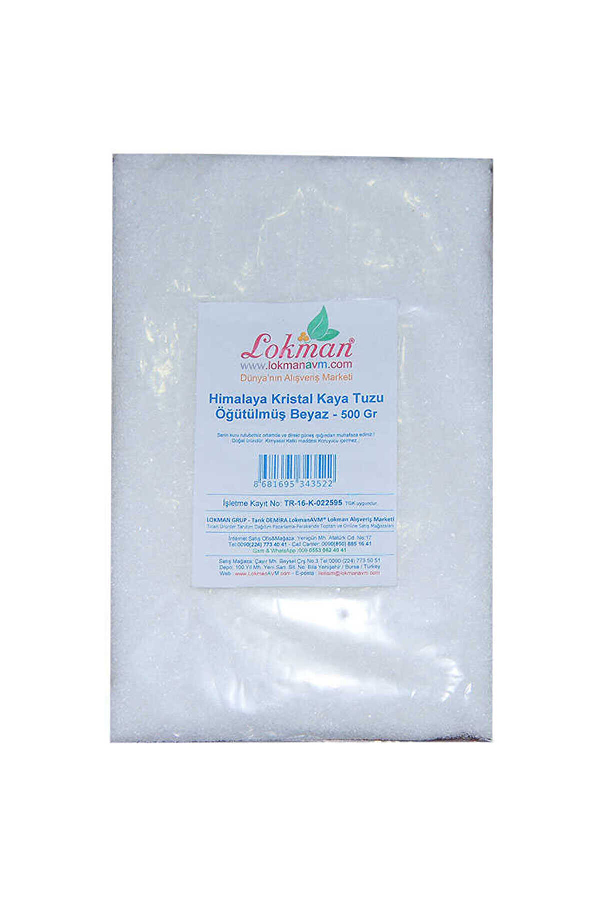 Ethab Ti̇caret Yemekli̇k Hi̇malaya Kri̇stal Kaya Tuzu &Ouml;ğ&uuml;t&uuml;lm&uuml;ş Beyaz 500 Gr