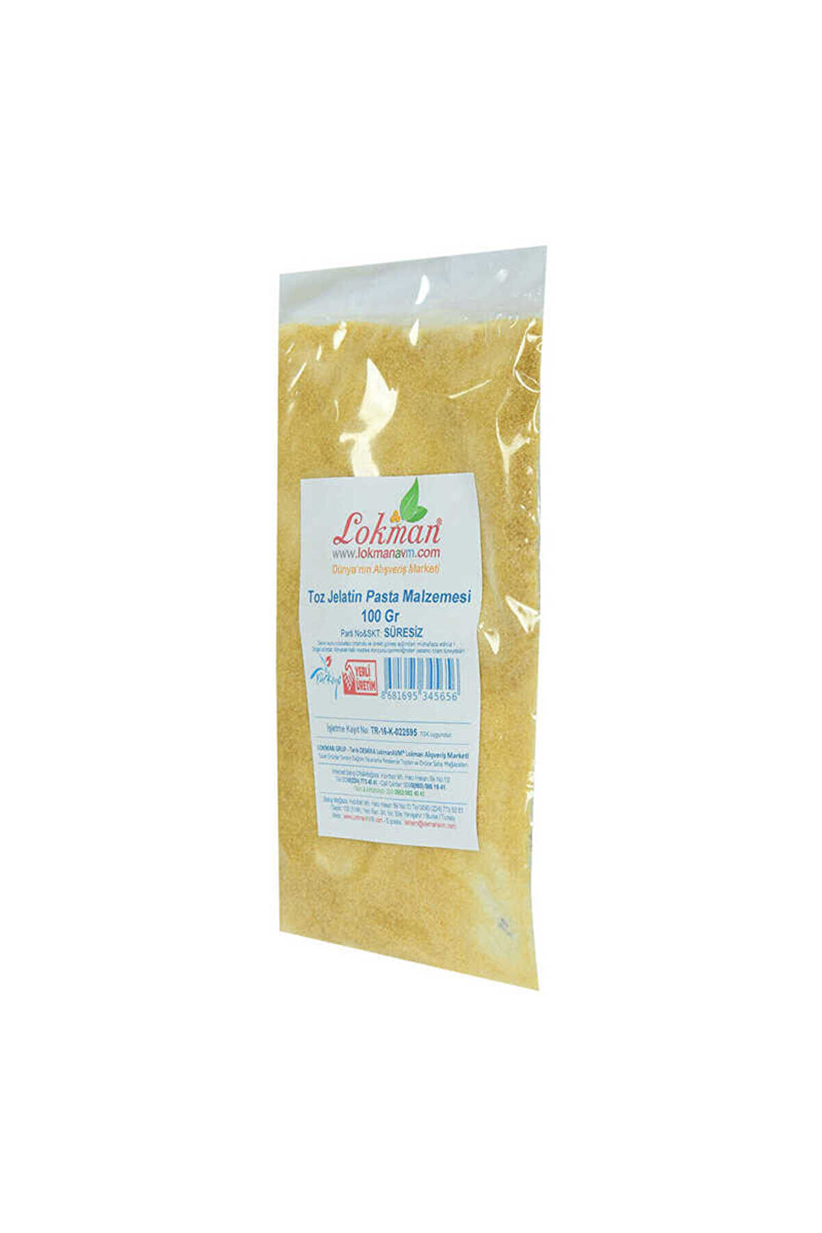 Ethab Ti̇caret Jelati̇n Toz &Ouml;ğ&uuml;t&uuml;lm&uuml;ş Pasta Malzemesi̇ 100 Gr Paket